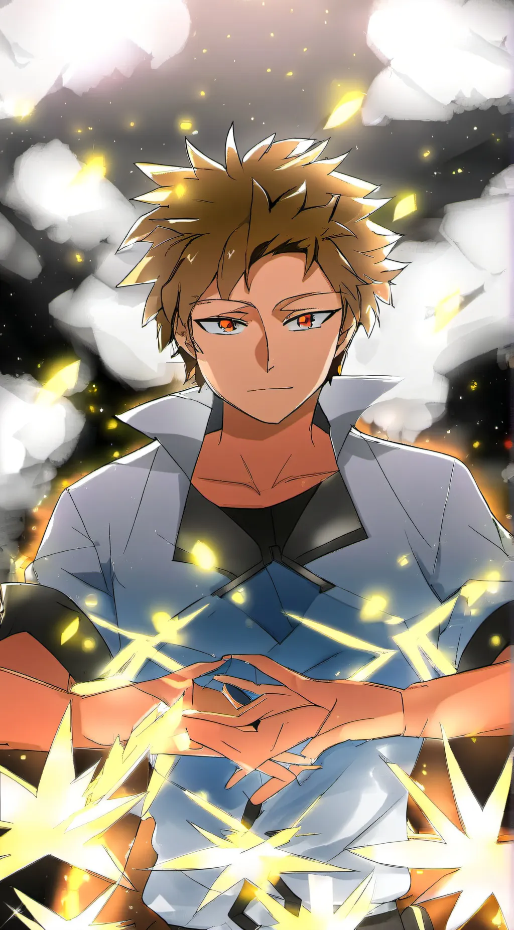 ai character: Katsuki Bakugo  background