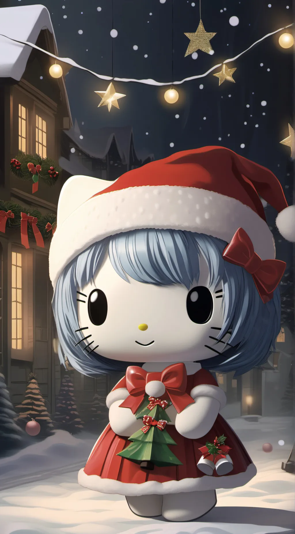 ai character: Hello kitty background