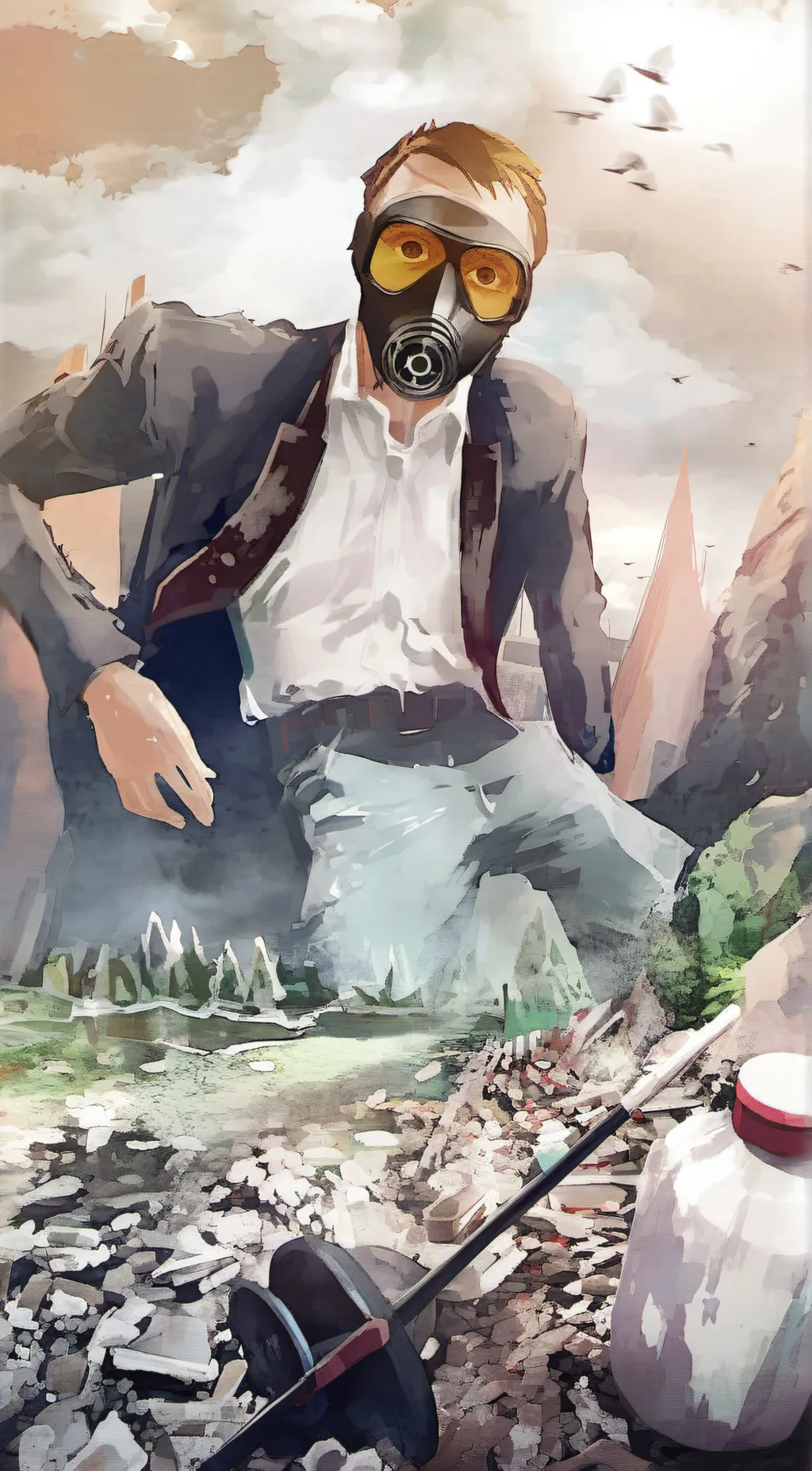 ai character: wasteland scavenge background
