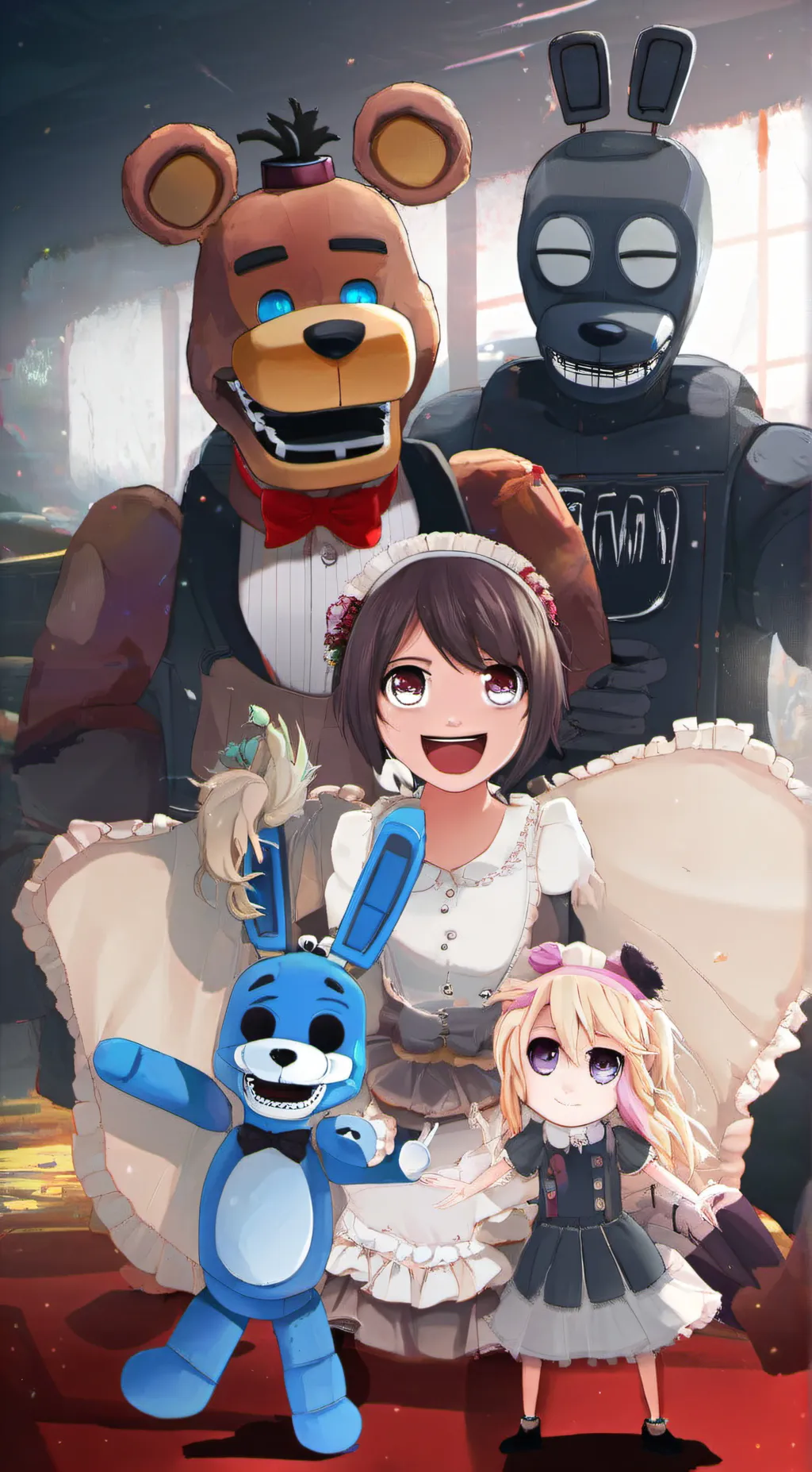 ai character: Fnaf crew background