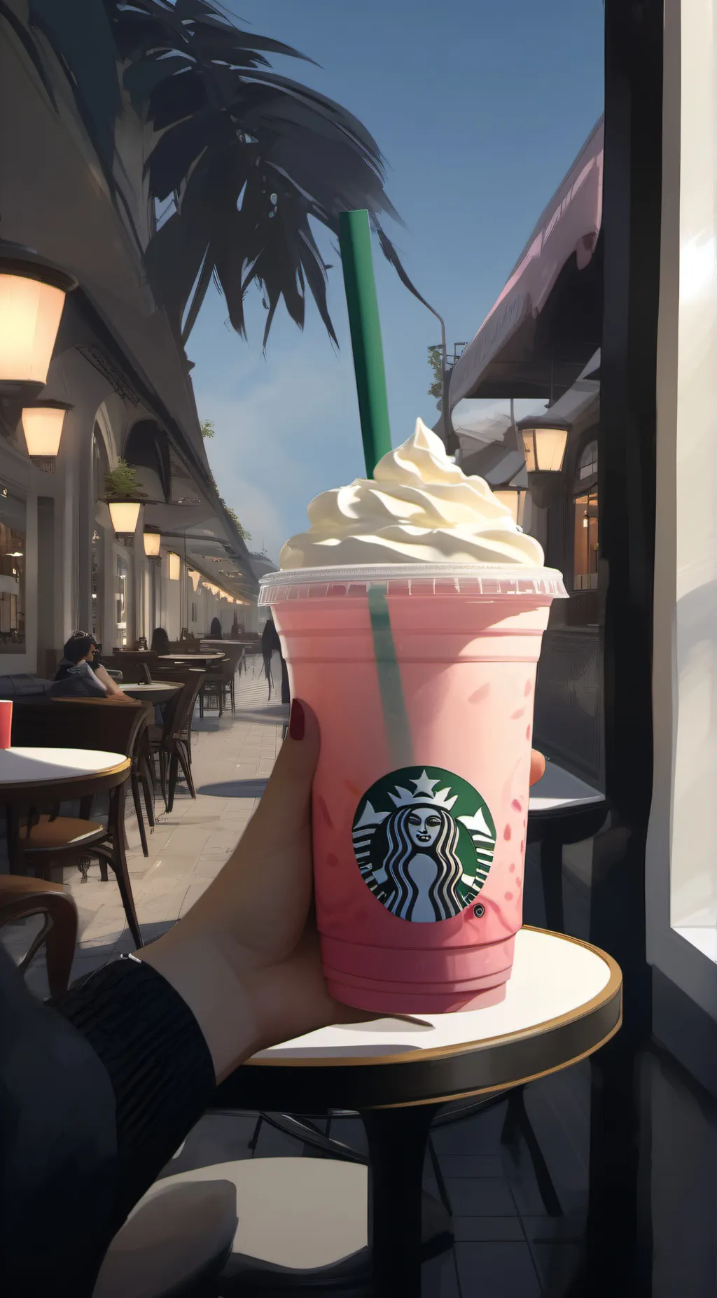 ai character: Pinkity Drinkity background