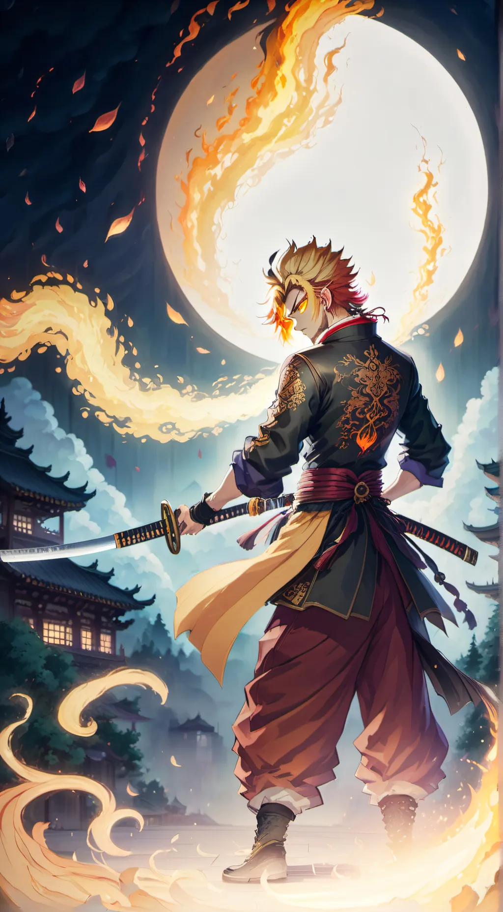 ai character: Rengoku background