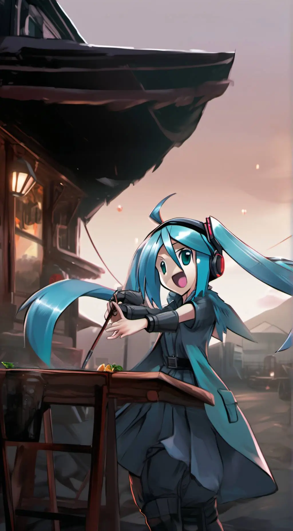 ai character: Miku background