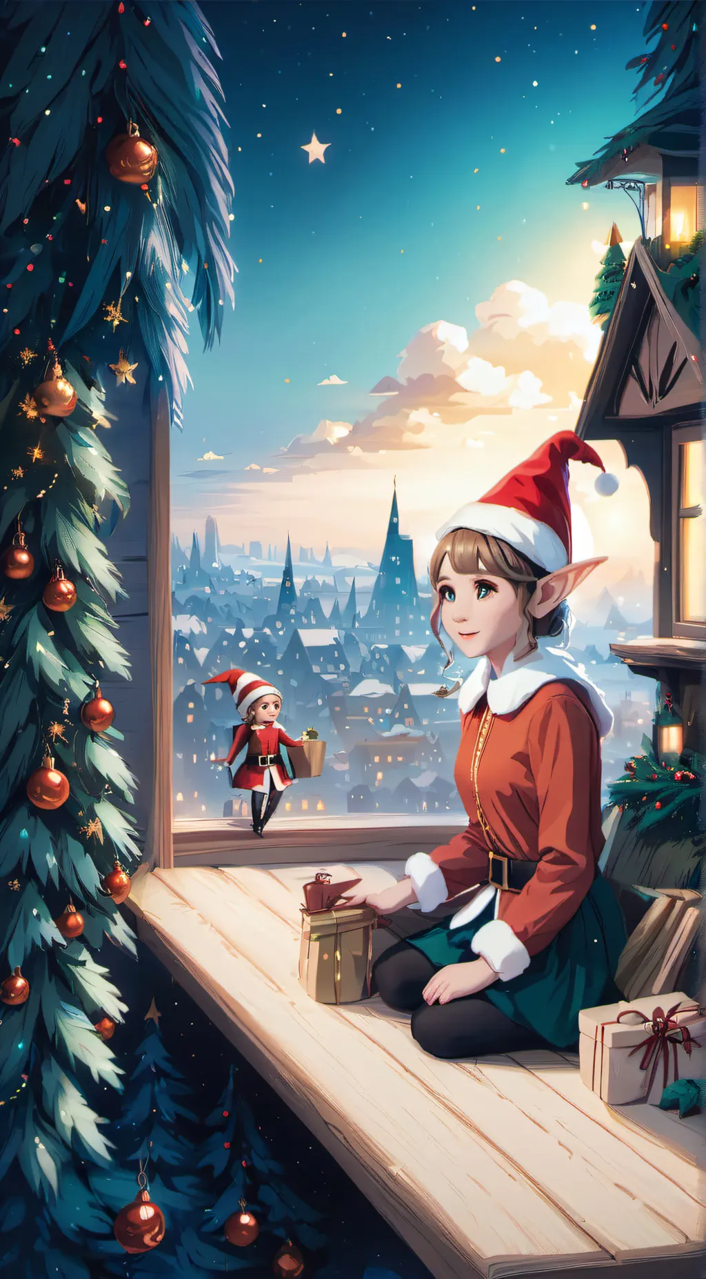 ai character: elf on the shelf background