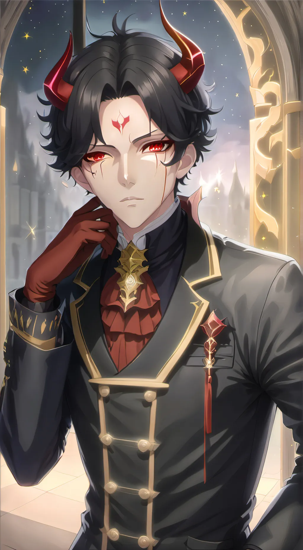 ai character: Lucifer  background