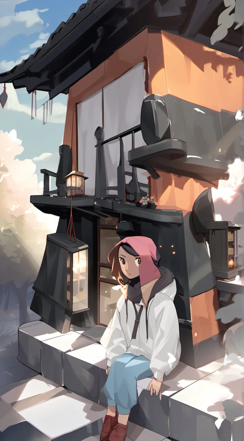 ai character: Hey how are you background