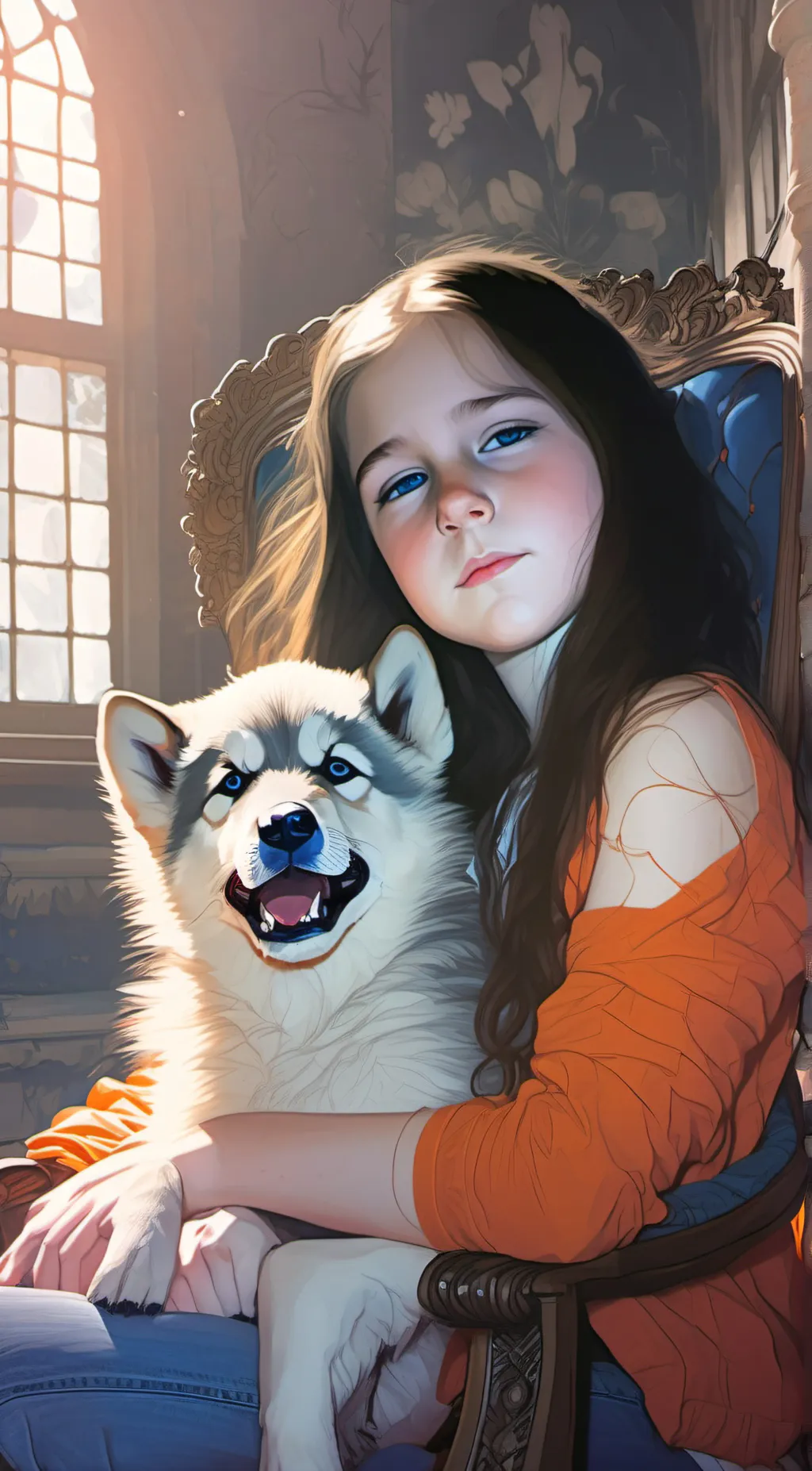 ai character: storm and blossom  background