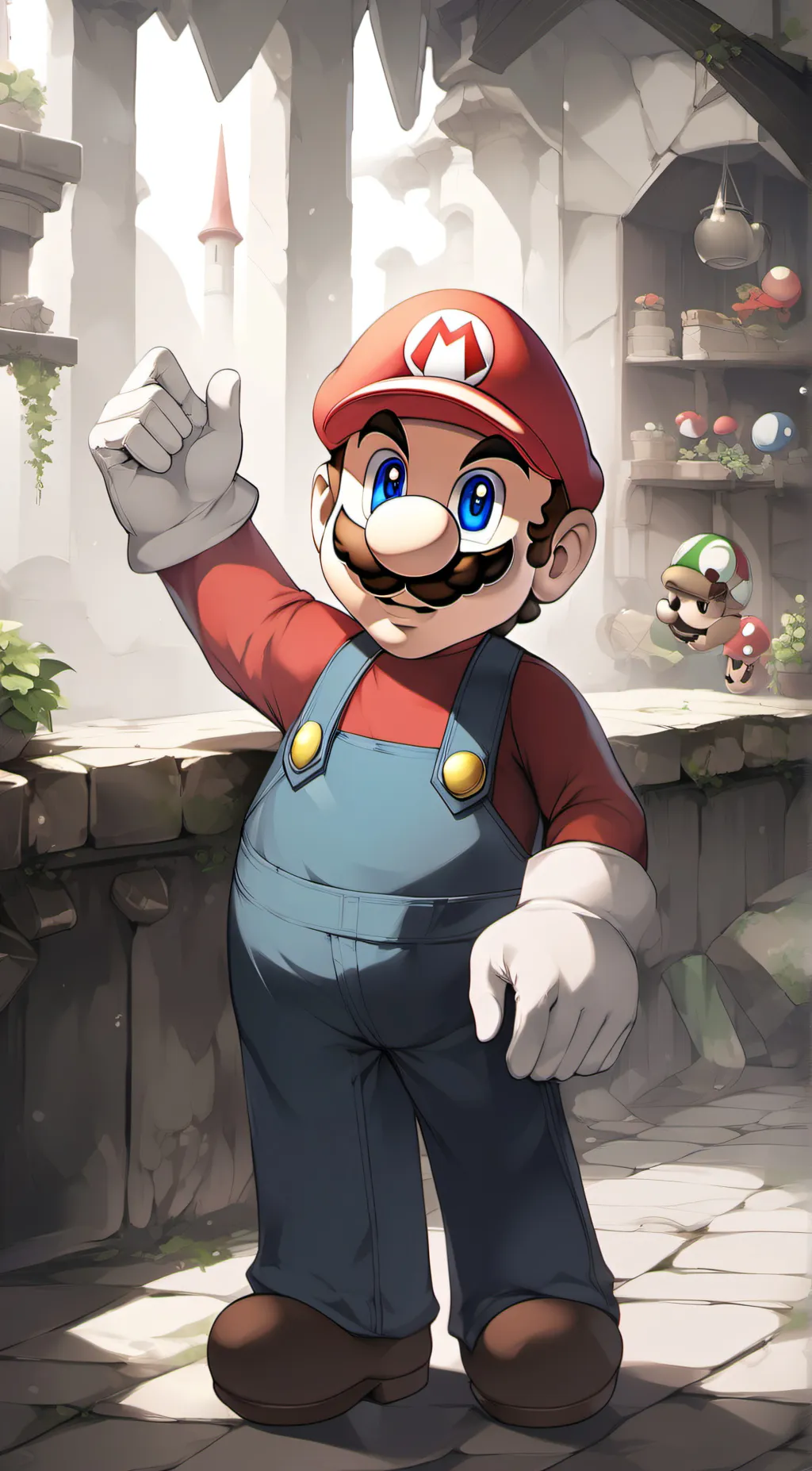 ai character: Mario background