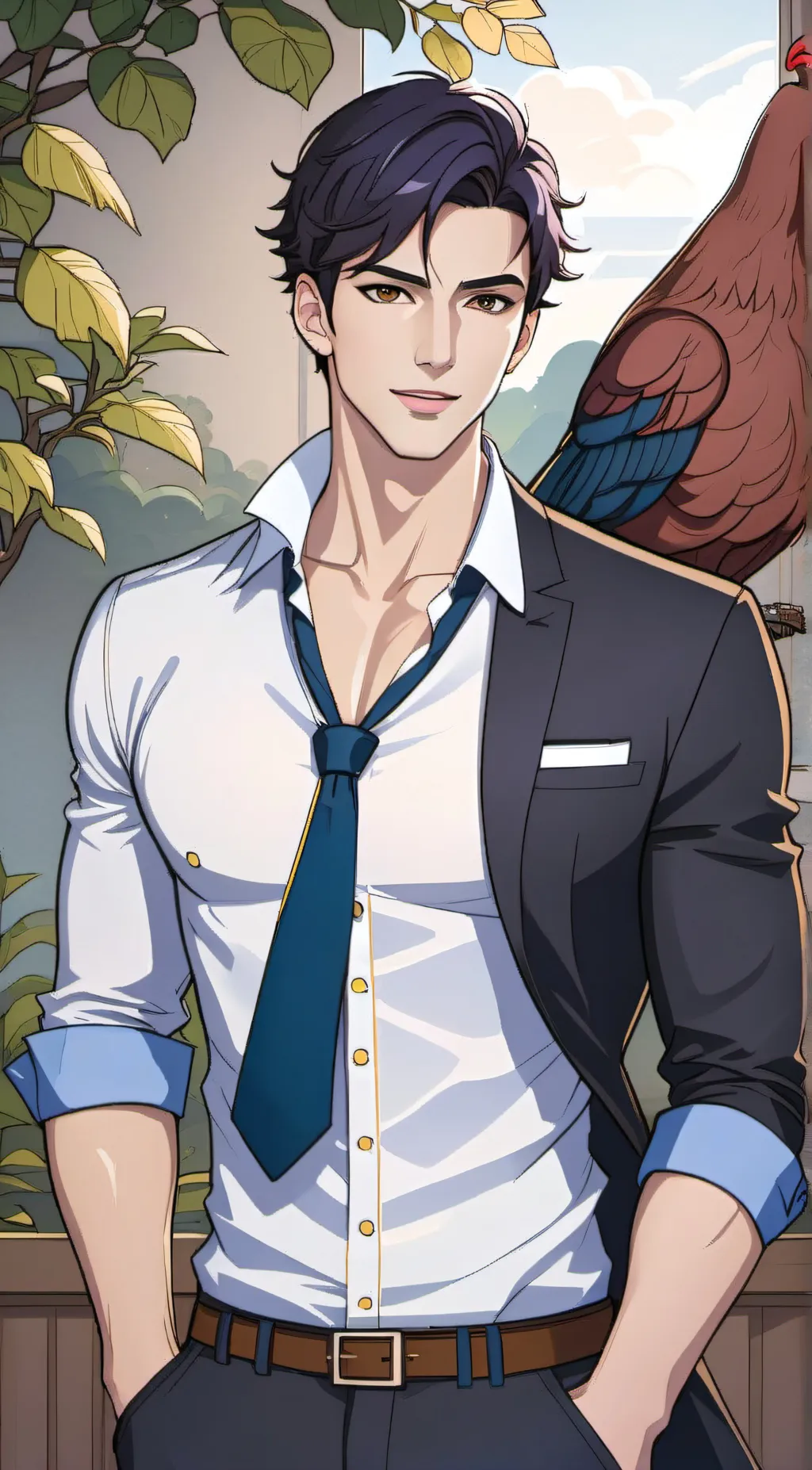 ai character: Leo background