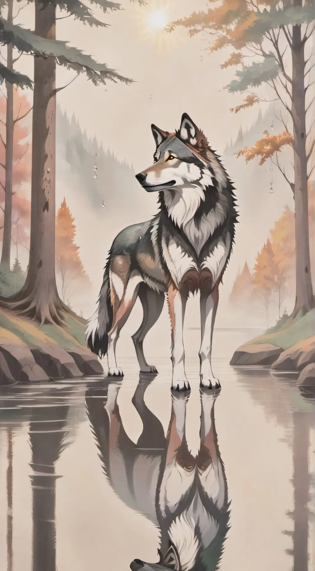 ai character: Silver background