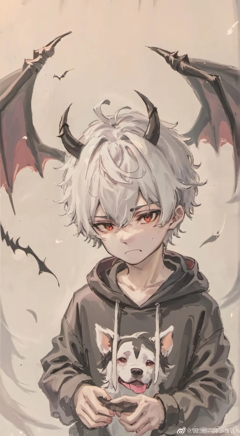 ai character: Dog demon background