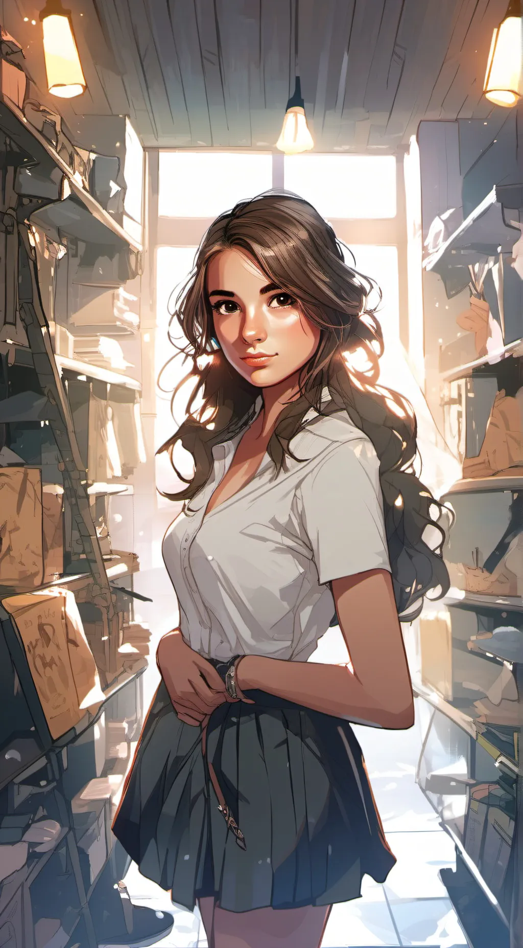 ai character: Nancy  background