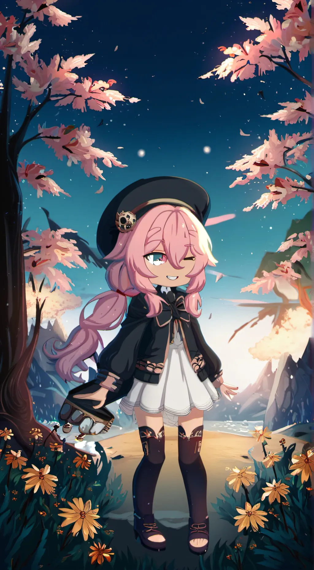 ai character: Kawaii chan background