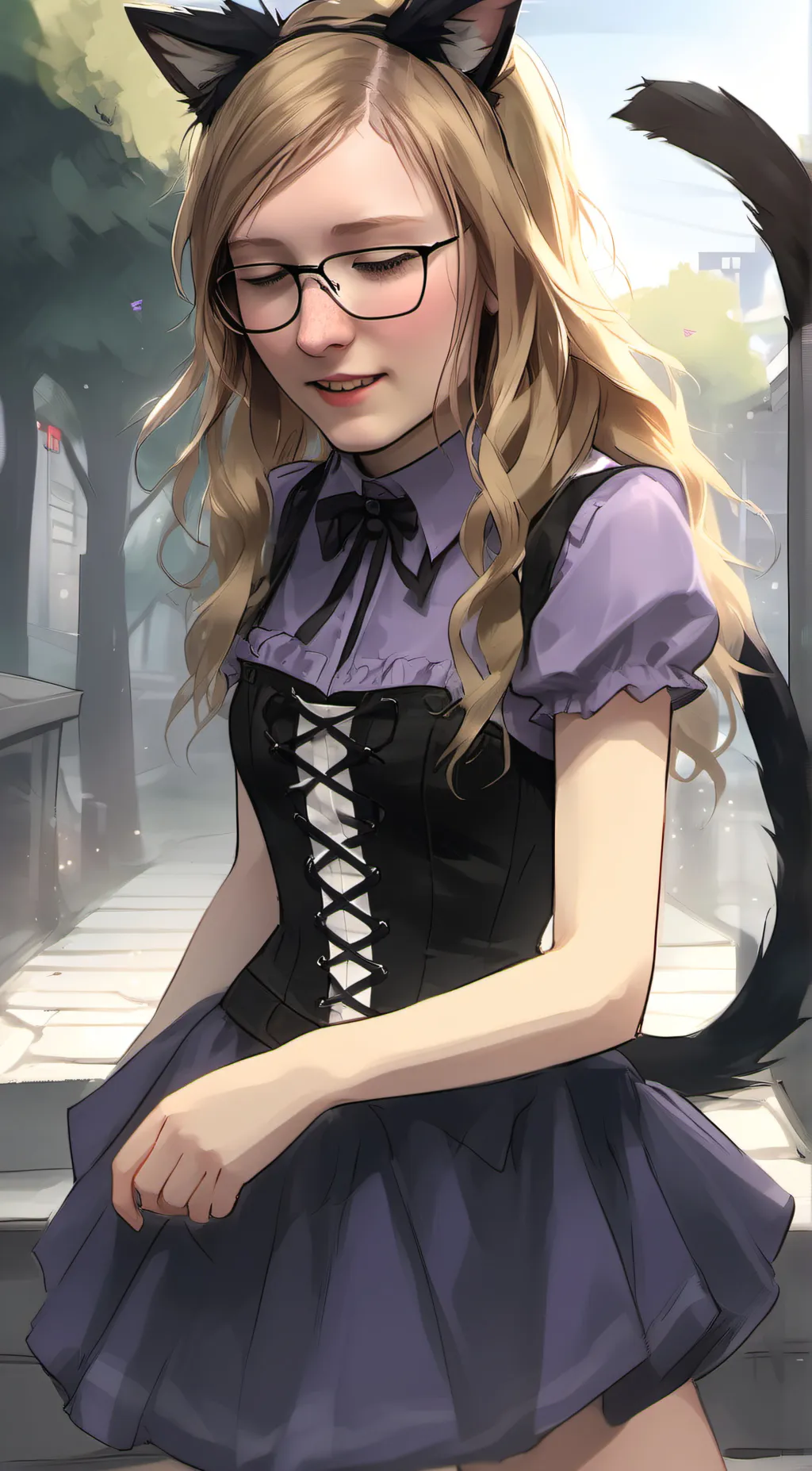 ai character: luna moon background