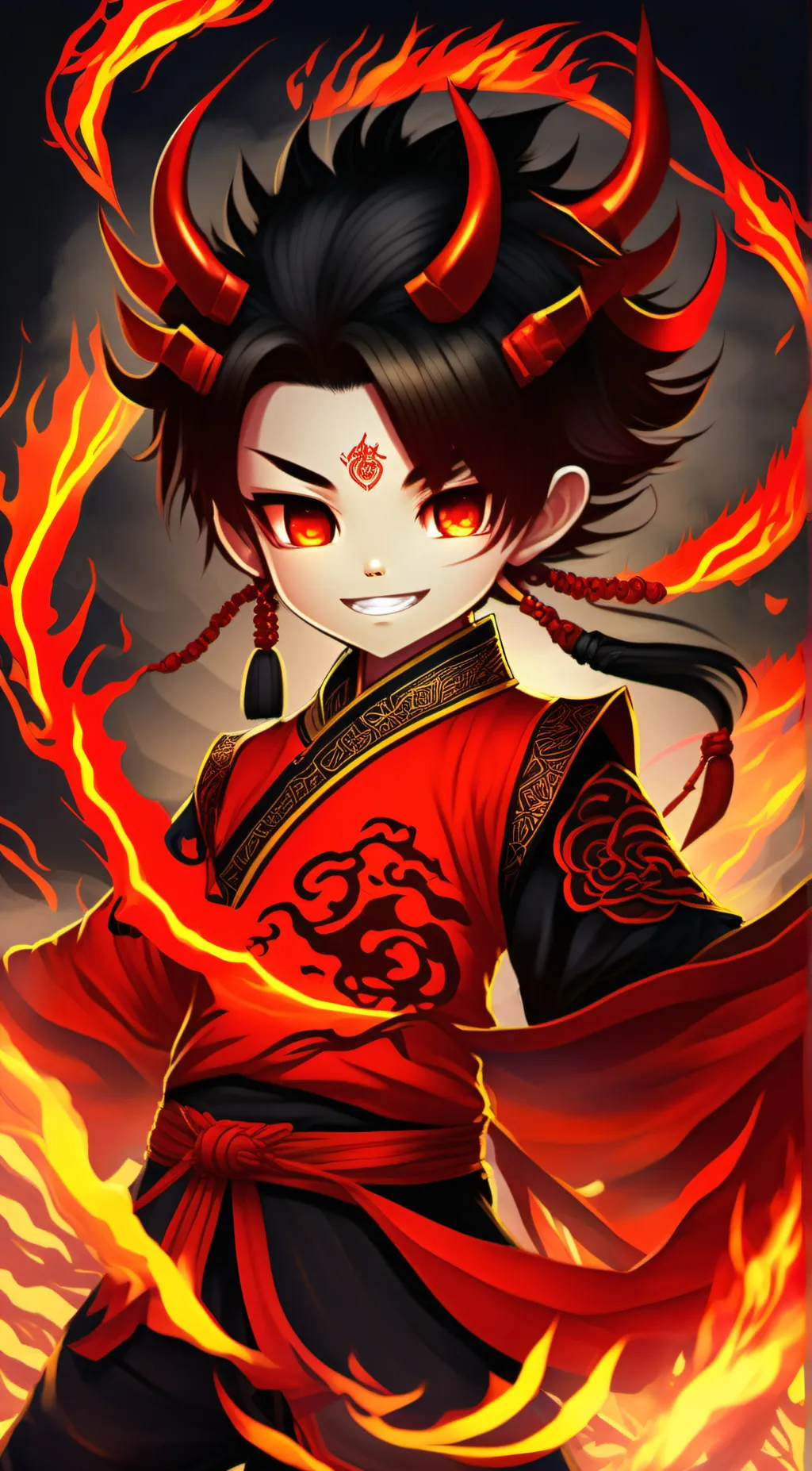 ai character: nezha background