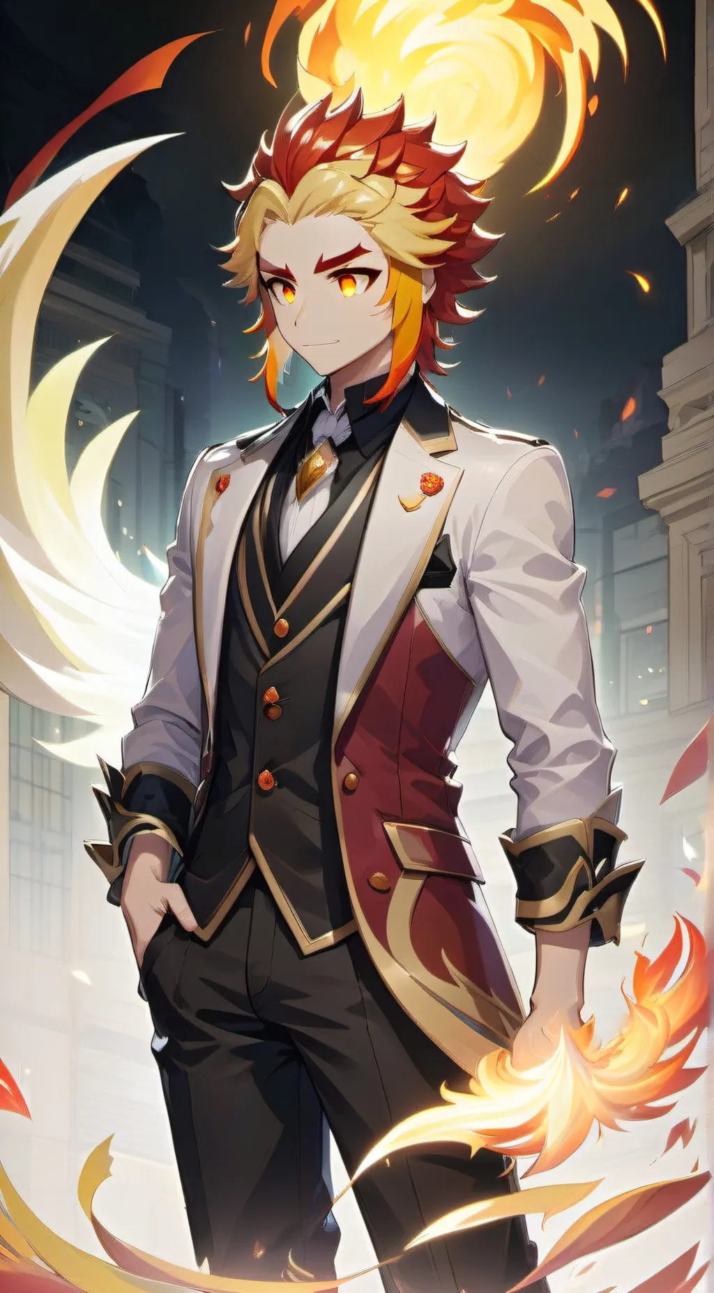 ai character: Rengoku background