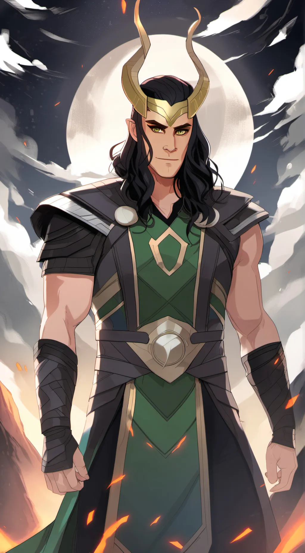 ai character: Loki Odinson background