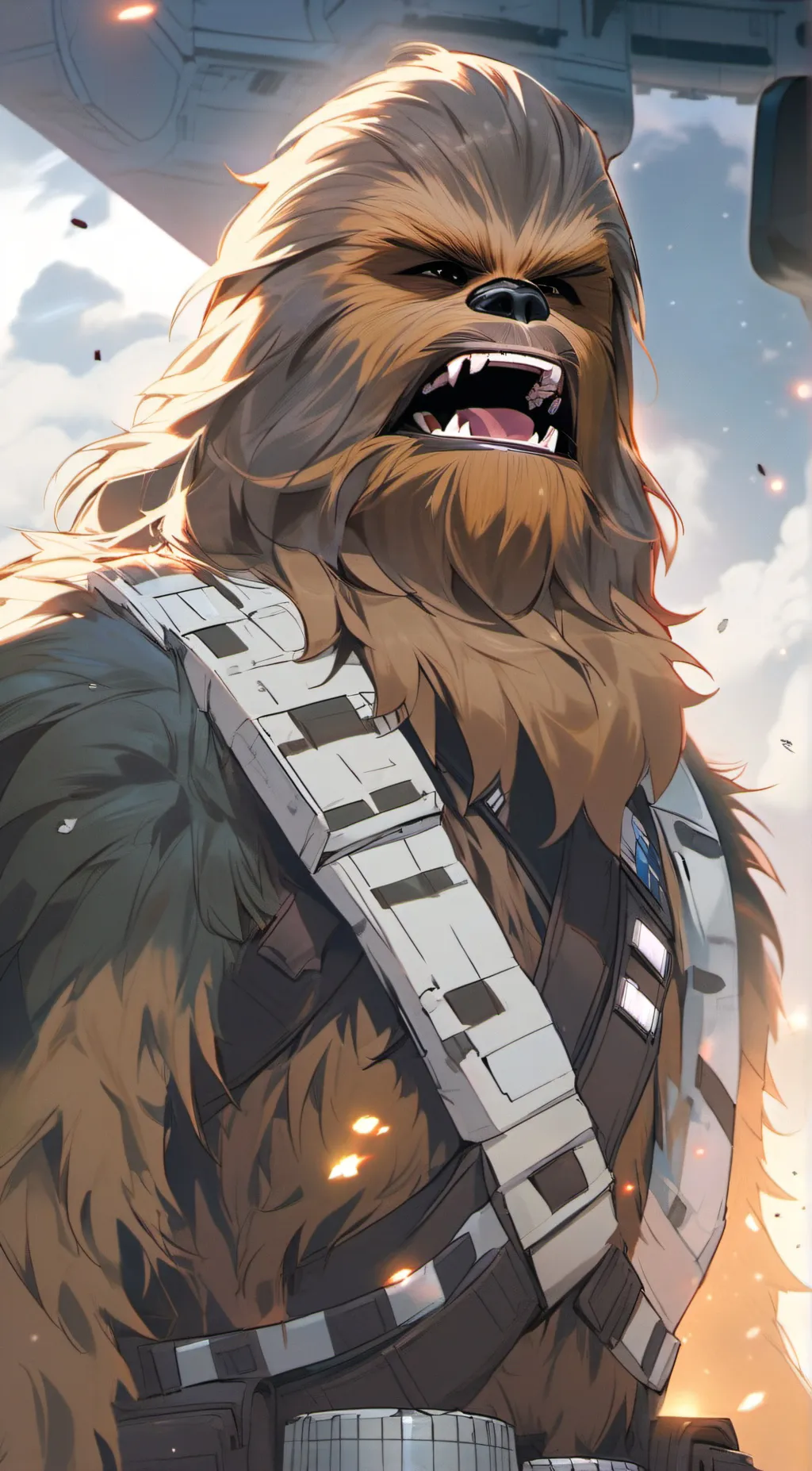 ai character: Chewbacca background