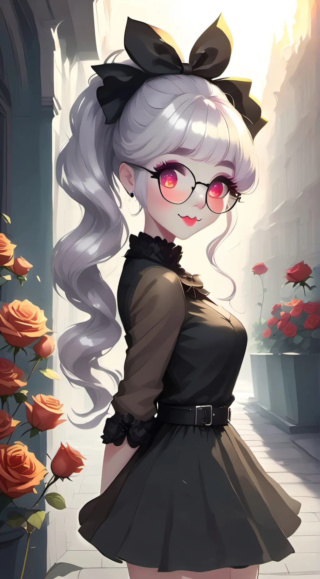 ai character: Amber background