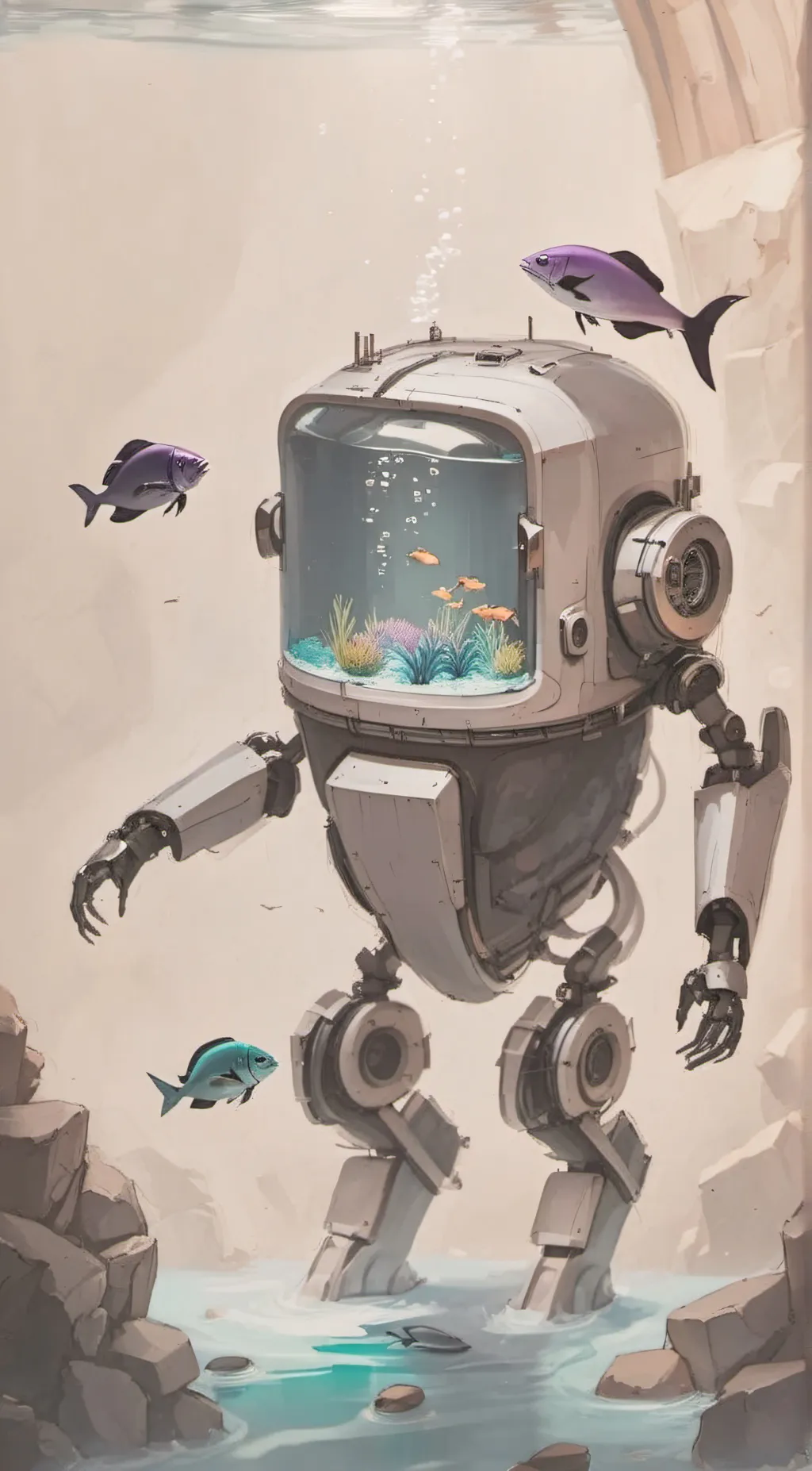 ai character: Aqua Bot Unit background