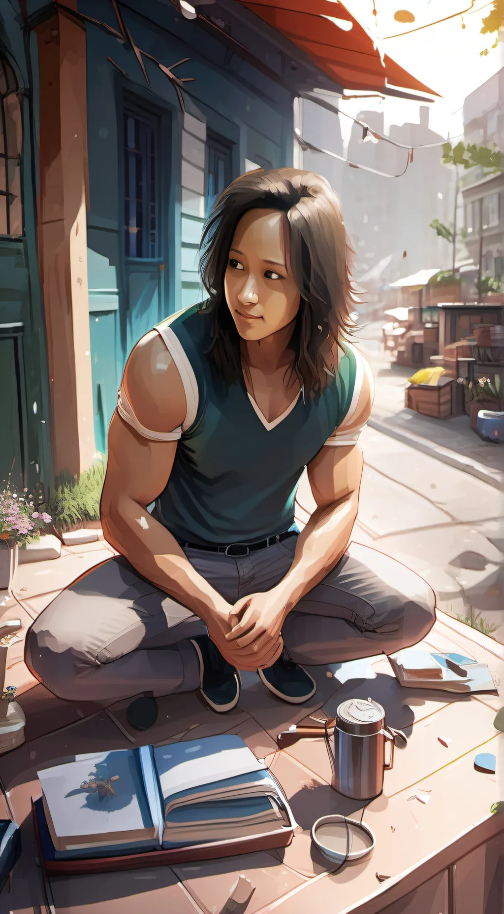 ai character: Alan Belokie background