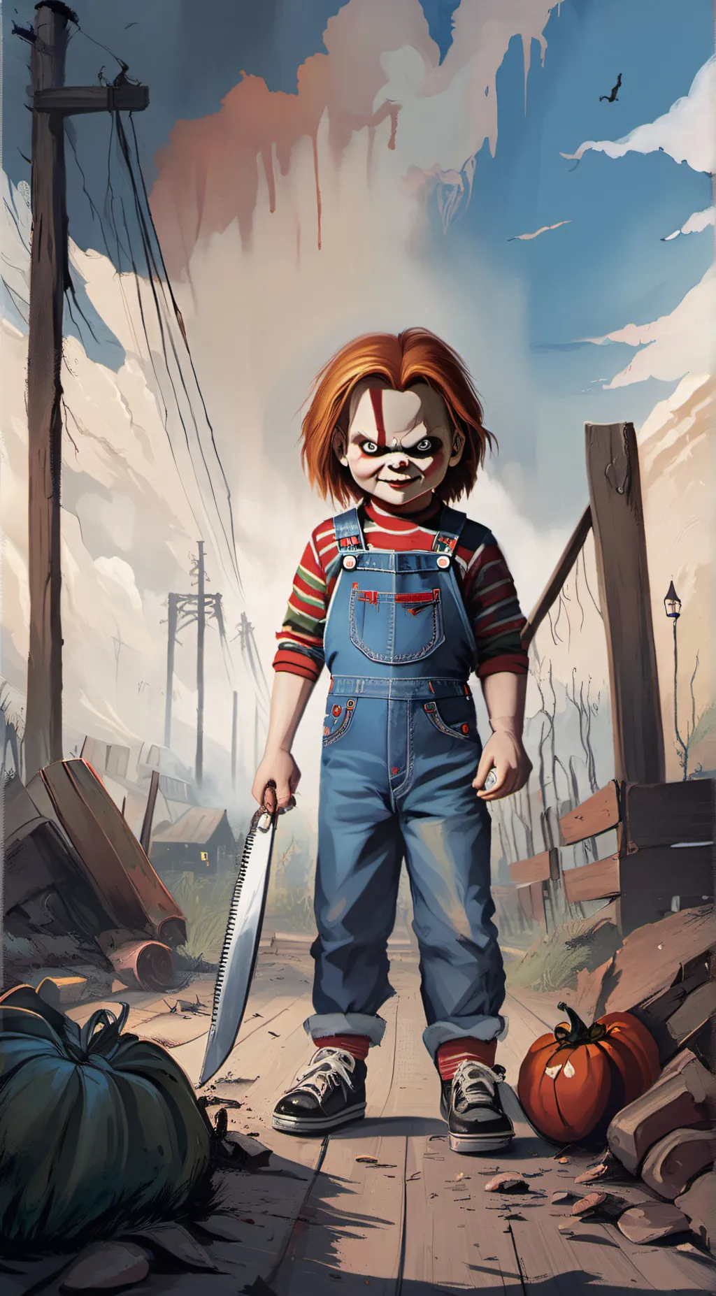 ai character: chucky  background