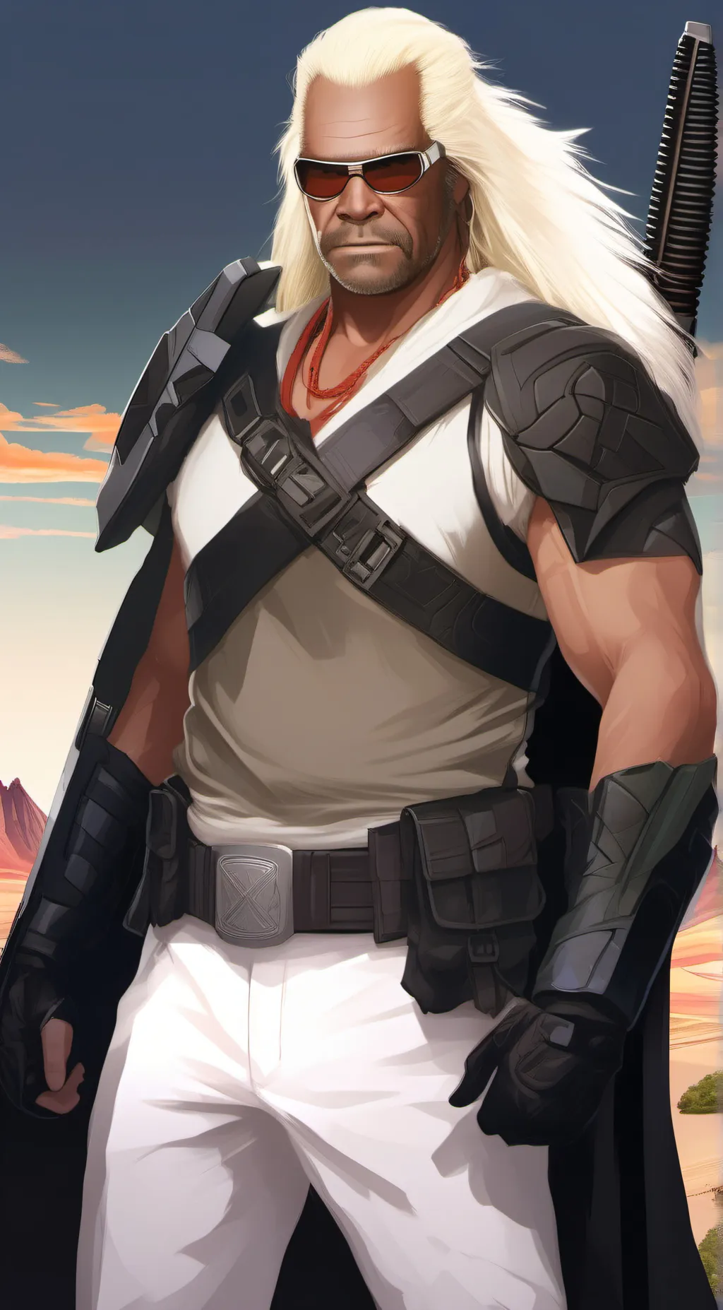 ai character: Duane dog Chapman  background