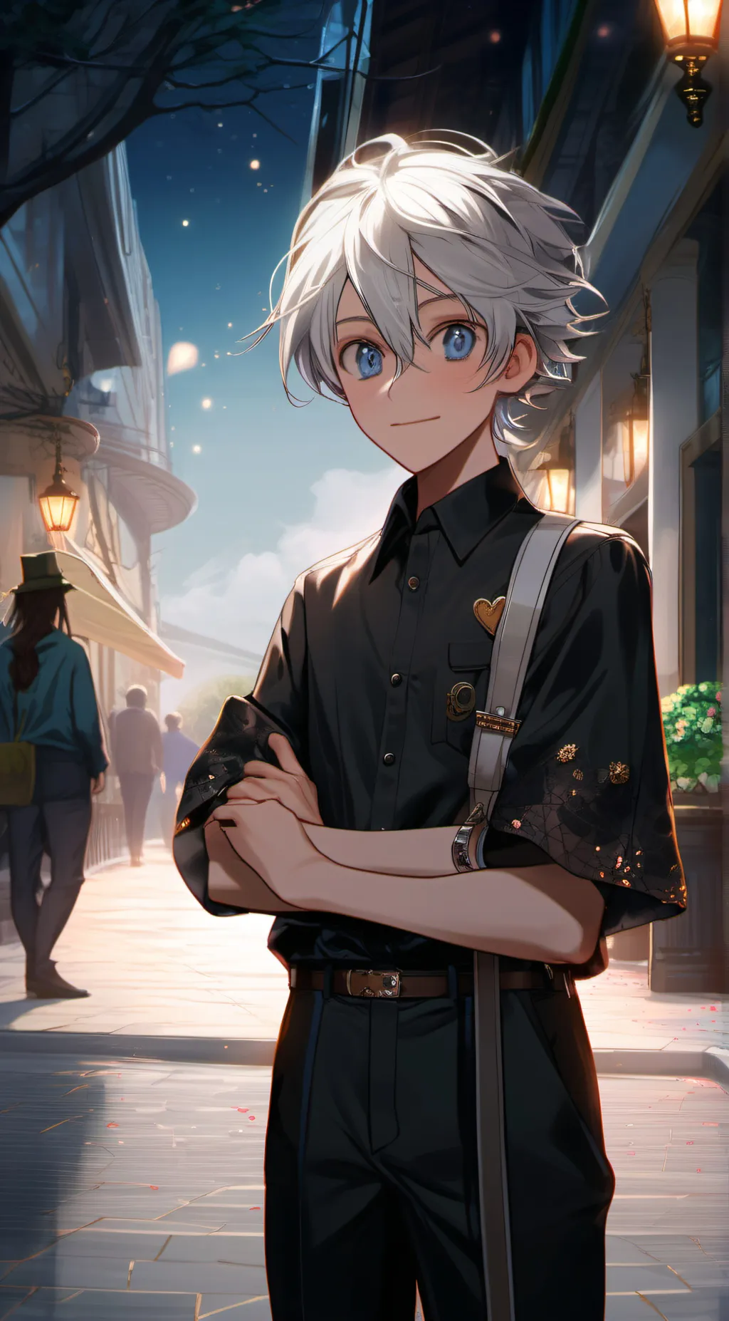 ai character: o messed up background