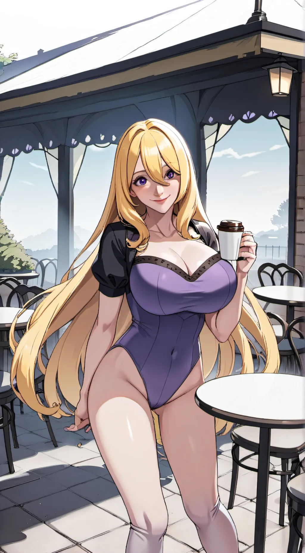ai character: Cynthia (Cafe) background