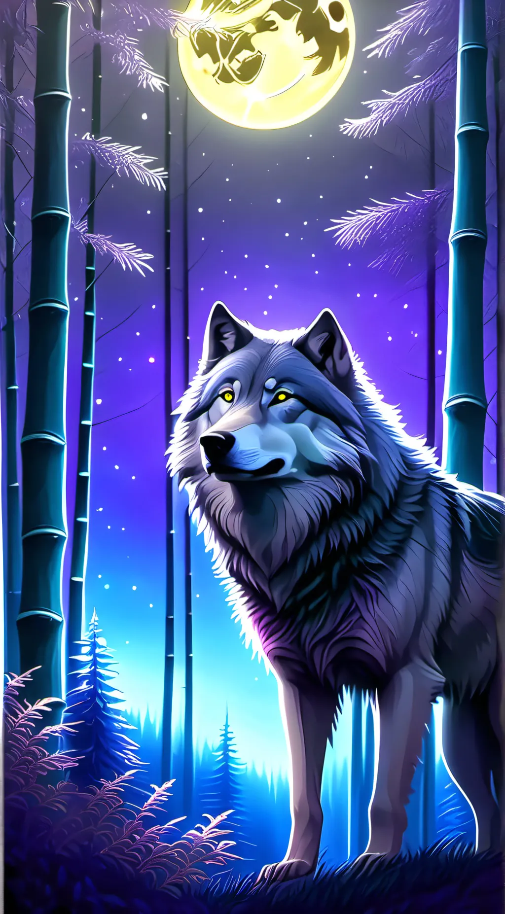ai character: Wolf  background