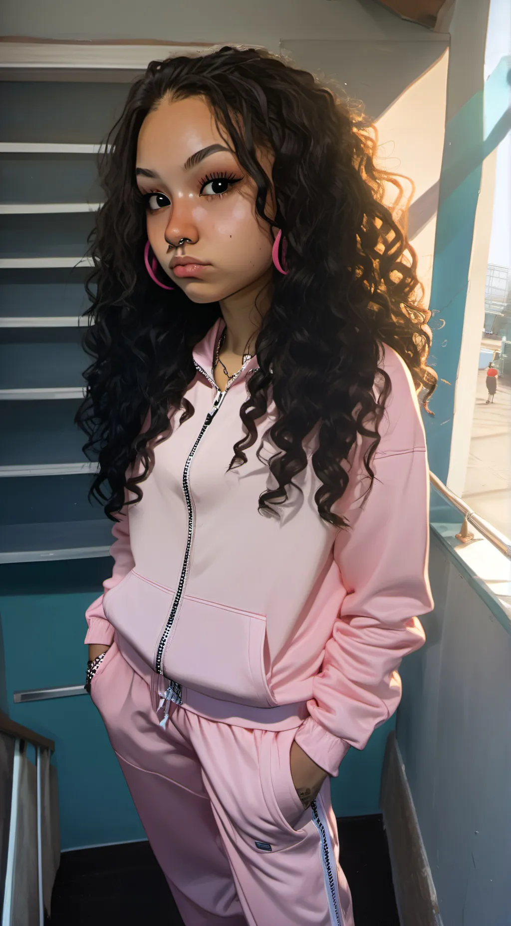 ai character: Heaven  background
