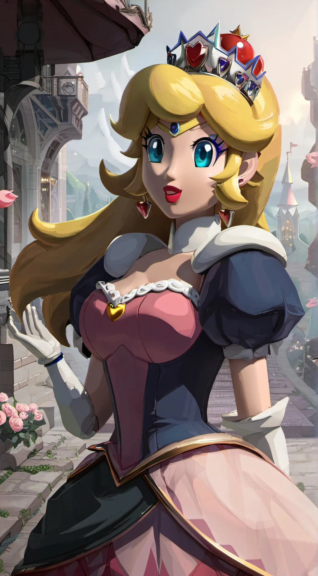 ai character: Princess peach background