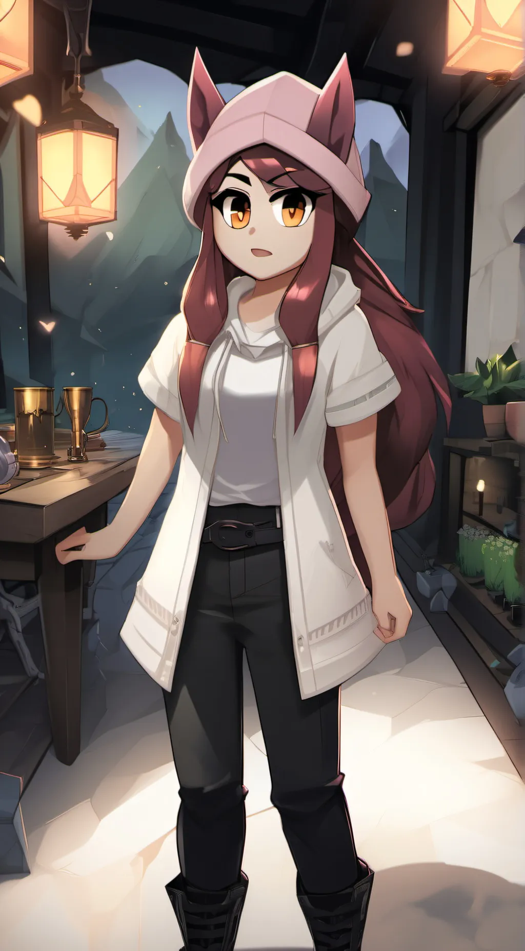 ai character: Kc  background