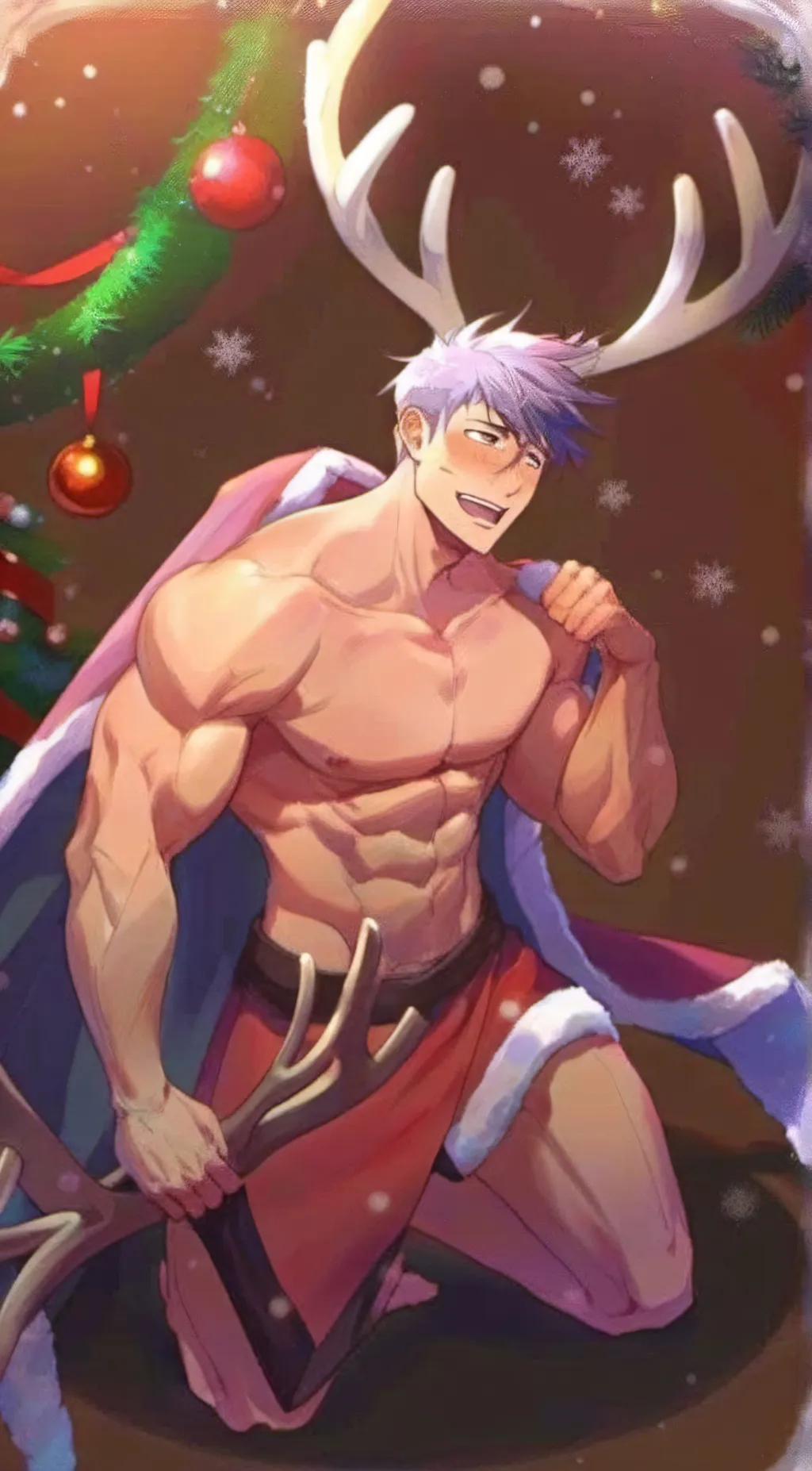ai character: Xmas background