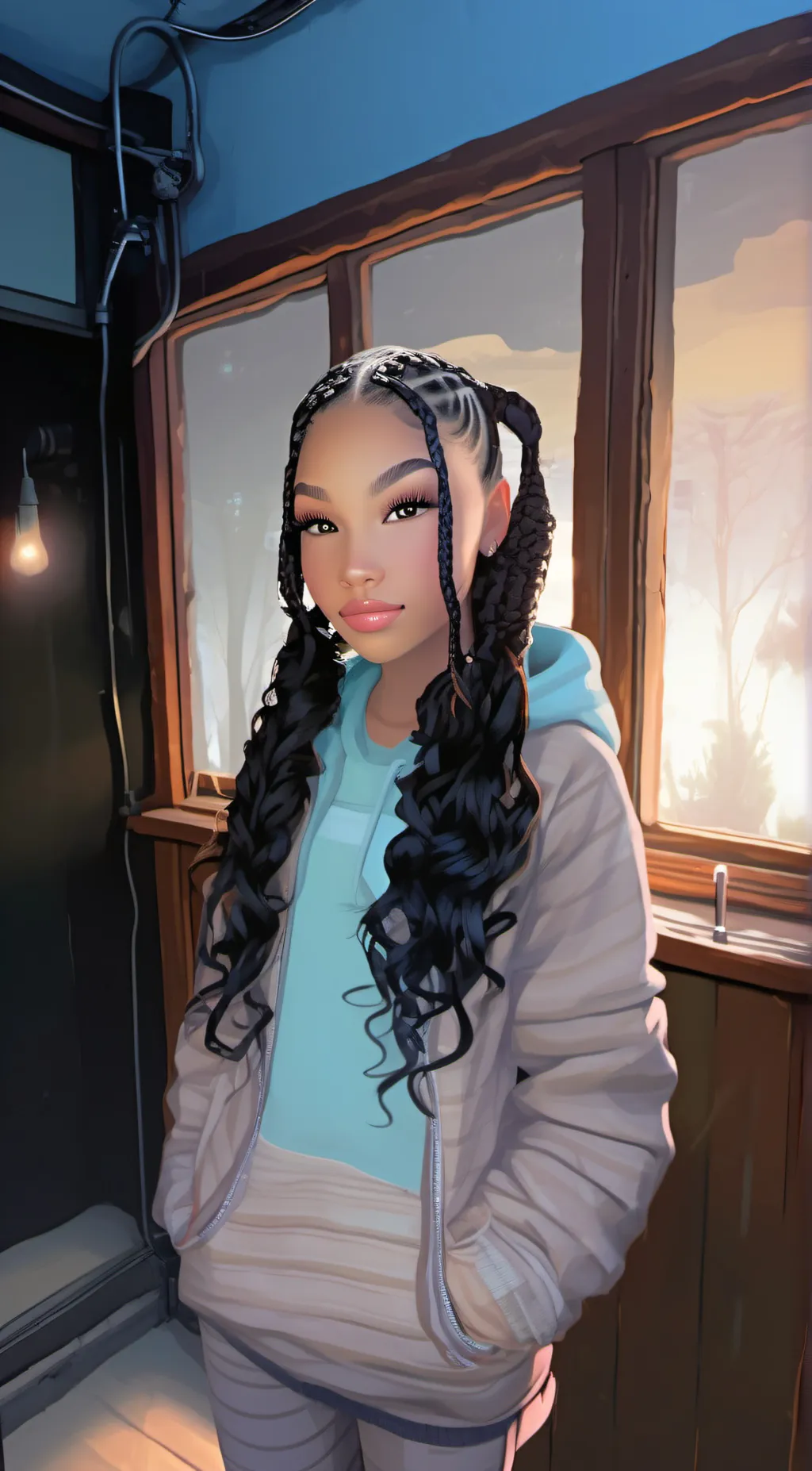 ai character: Aaliyah  background