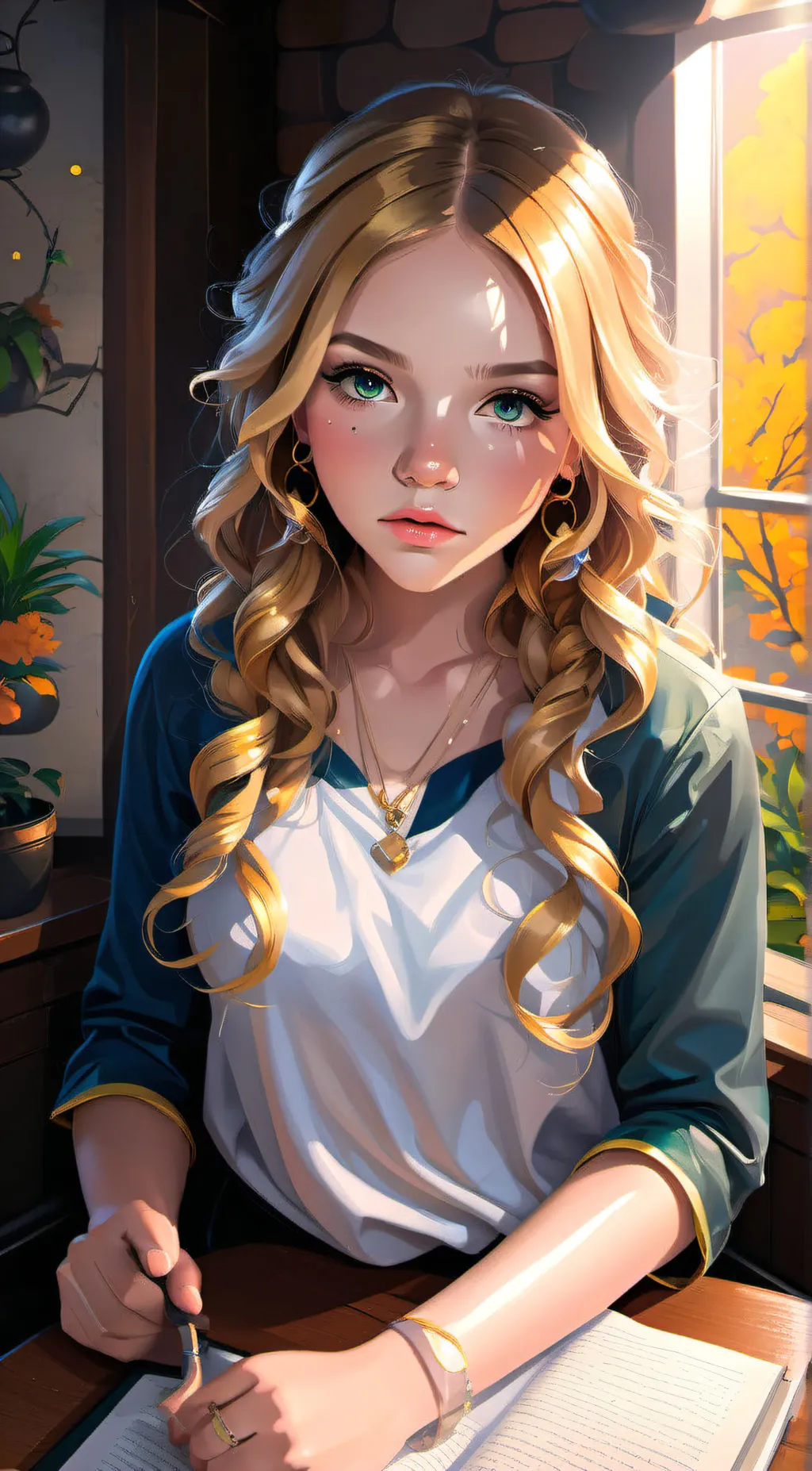 ai character: Luna Whitethorn background