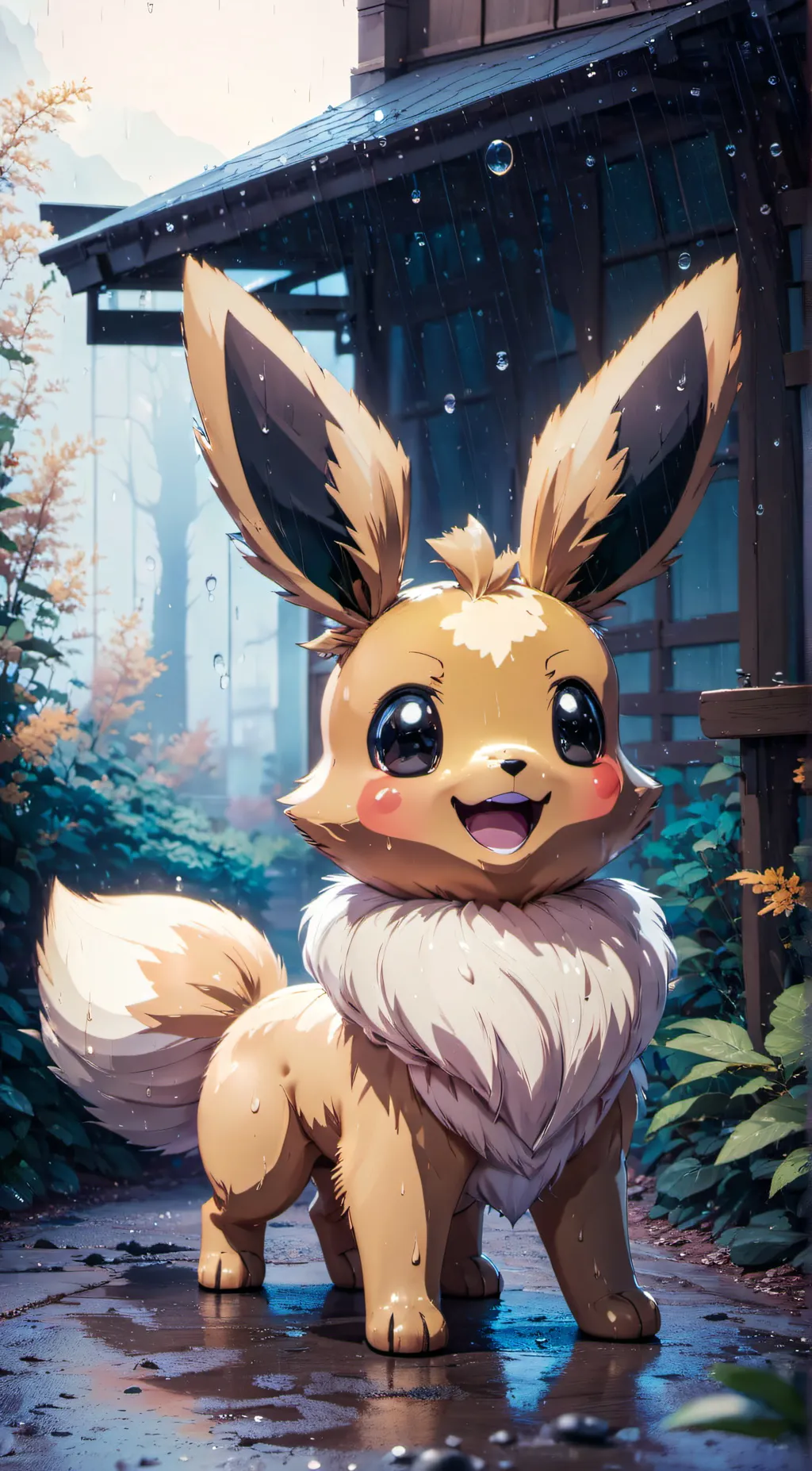 ai character: Eevee background