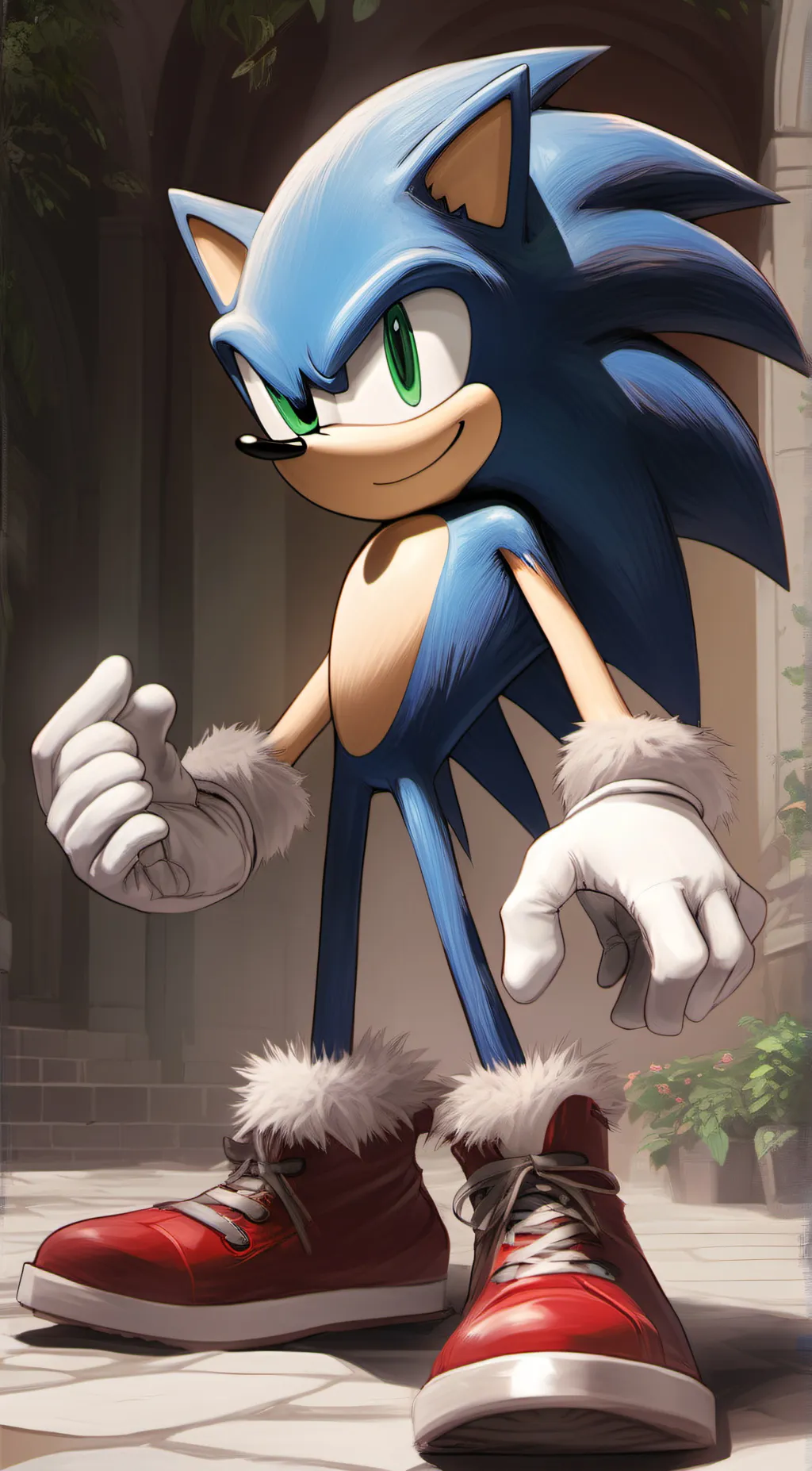 ai character: Sonic the hedgehog background