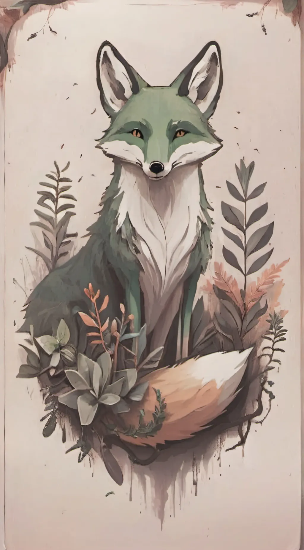 ai character: nature Fox background