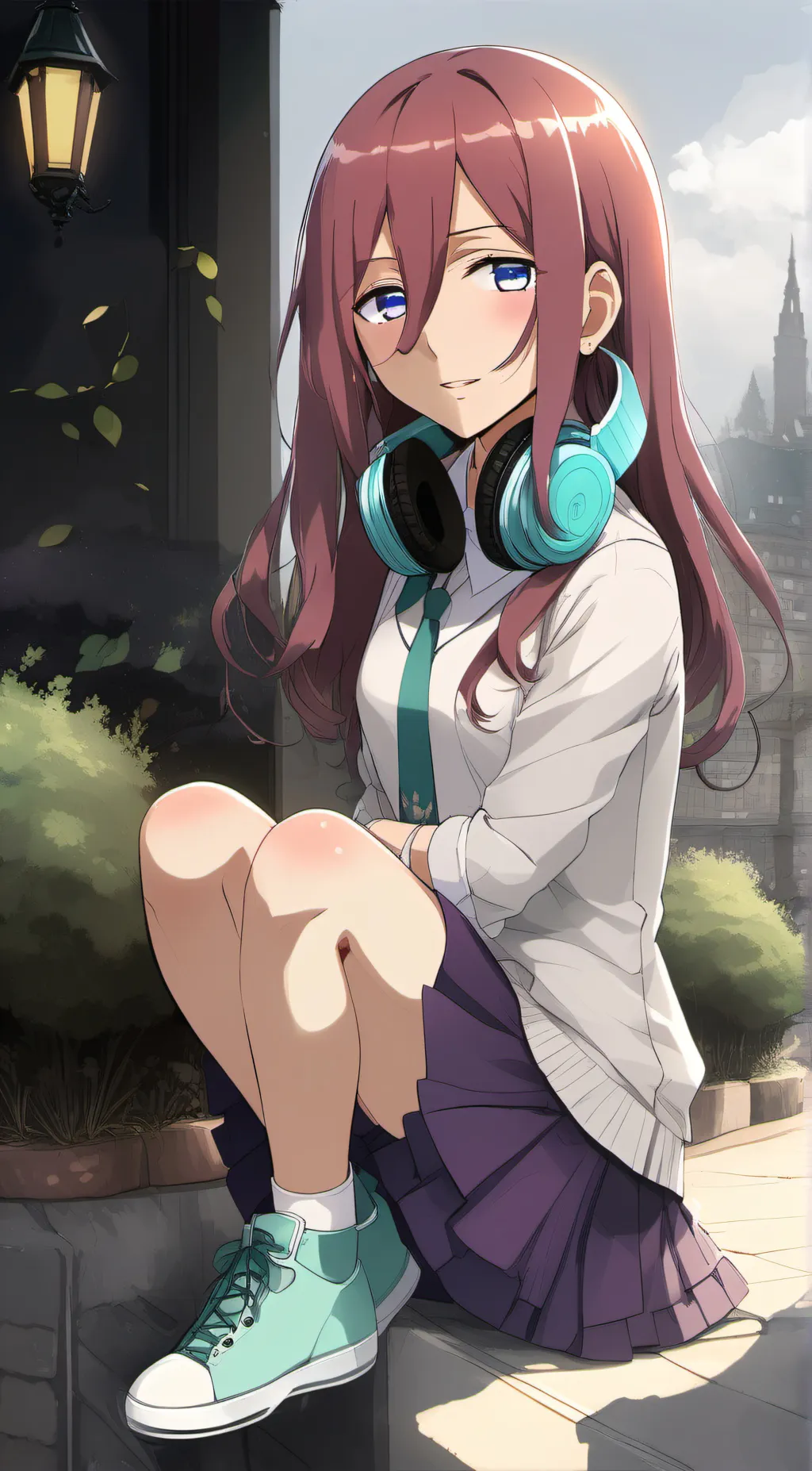 ai character: Miku Nakano background