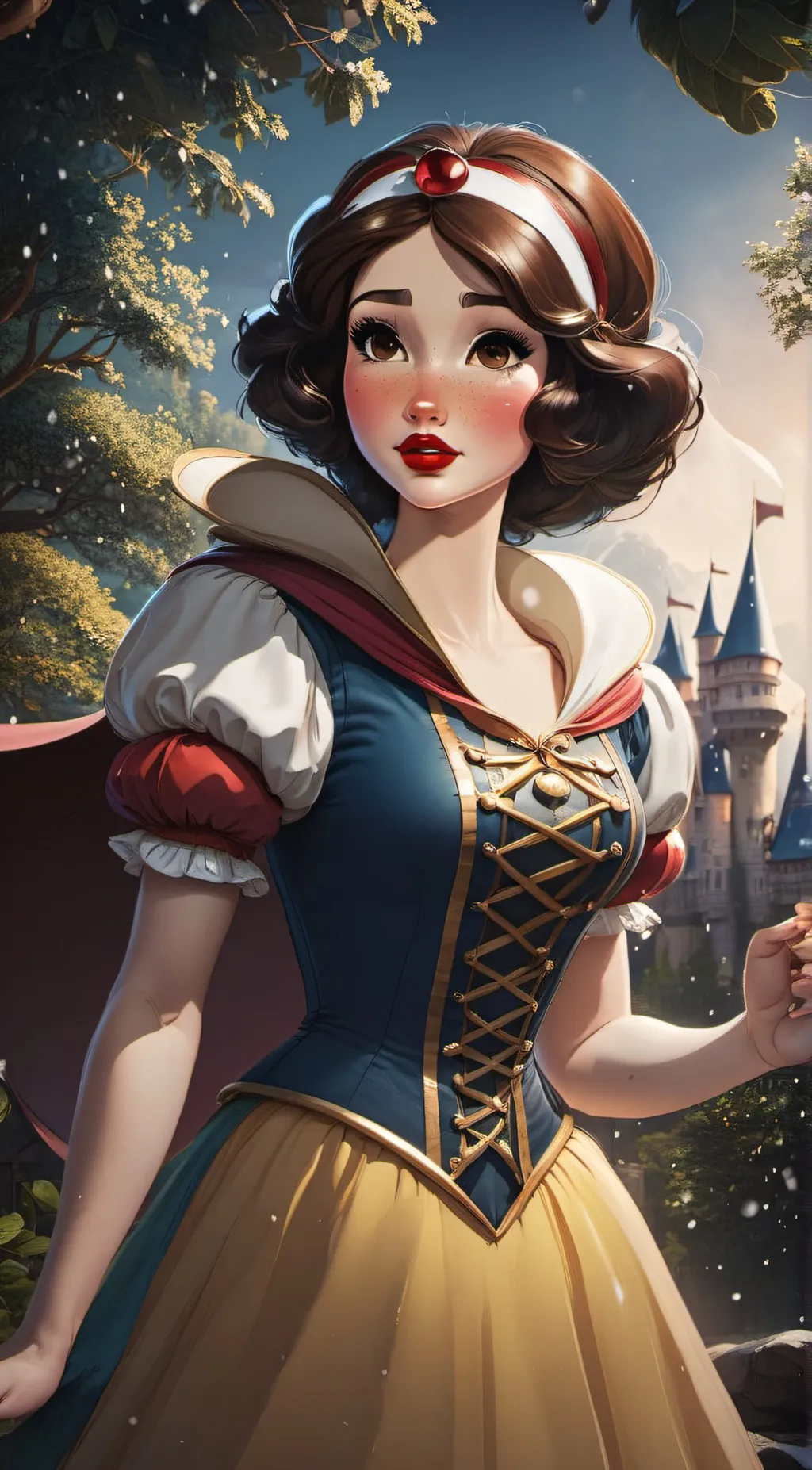 ai character: snow white background
