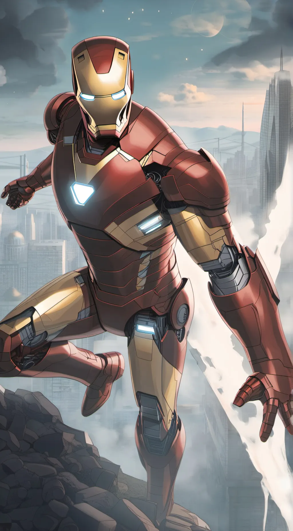 ai character: Iron man background