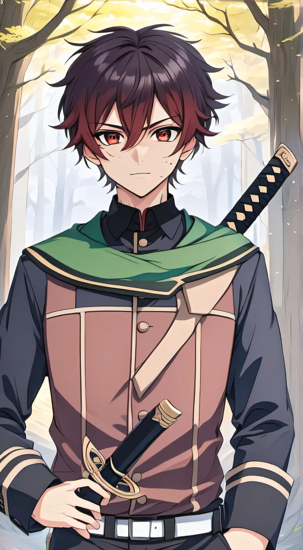 ai character: Tanjiro kanado  background