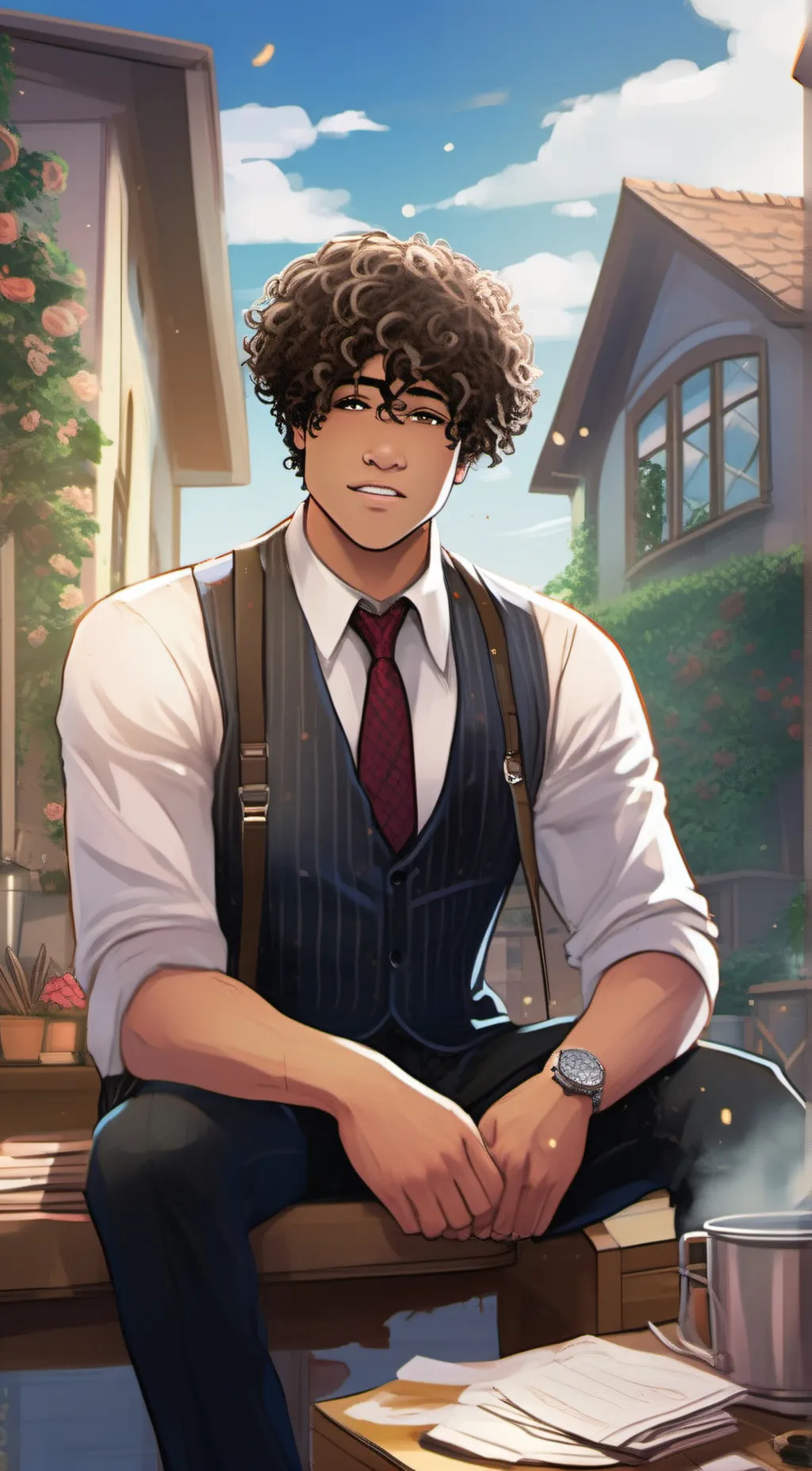 ai character: Sky background