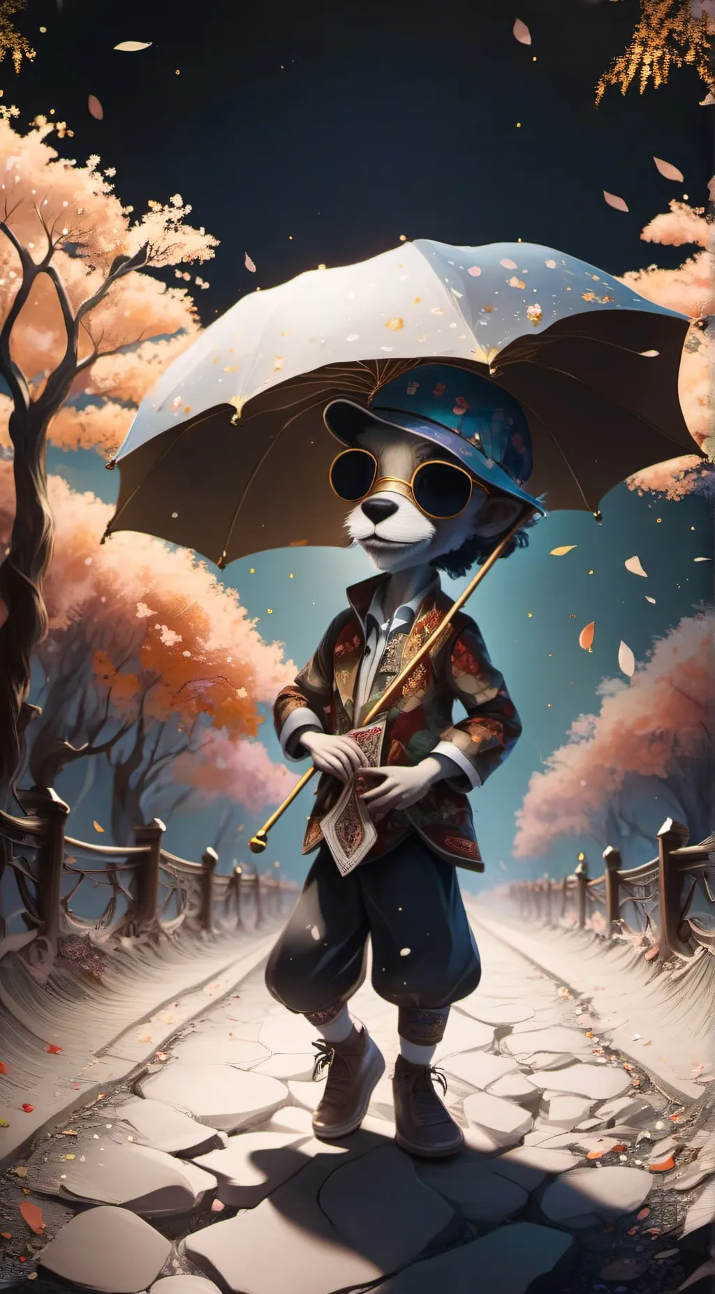 ai character:   Cool Smurf cat background