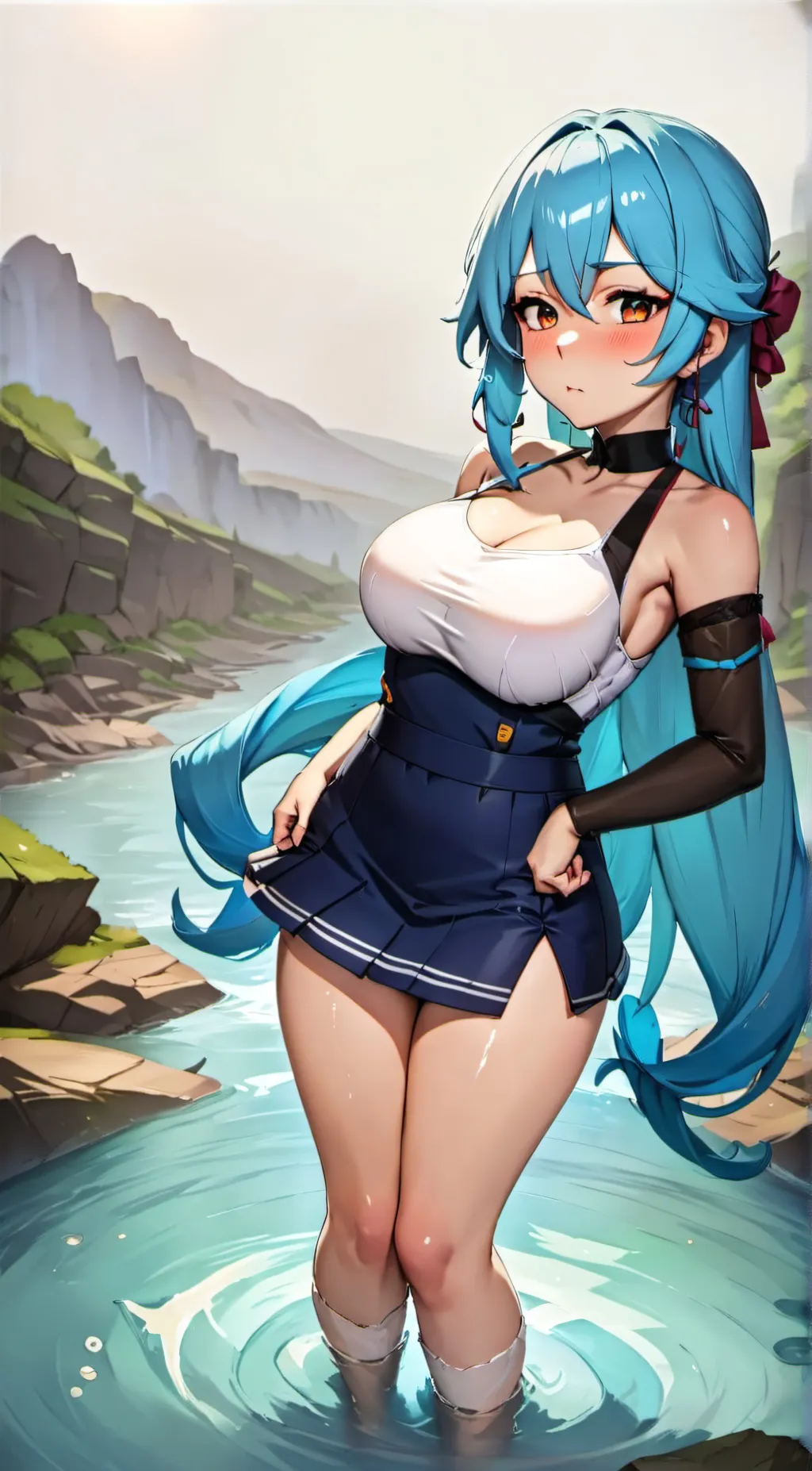 ai character: aqua background