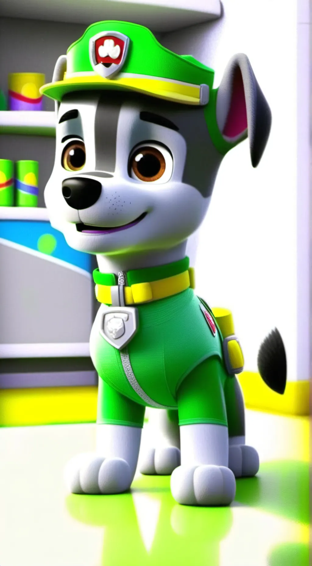 ai character: Rocky(paw patrol) background