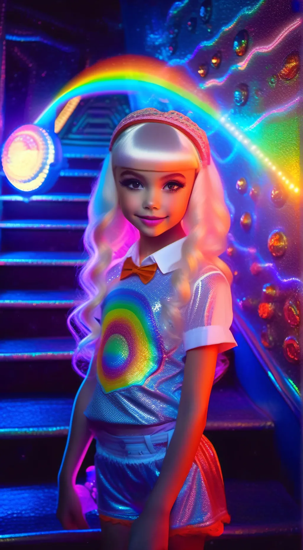 ai character: Rainbow Brite background
