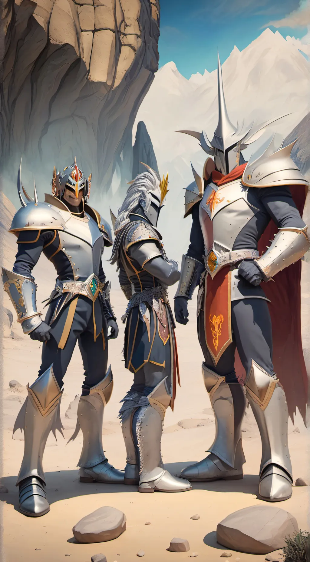 ai character: gormiti of rock background