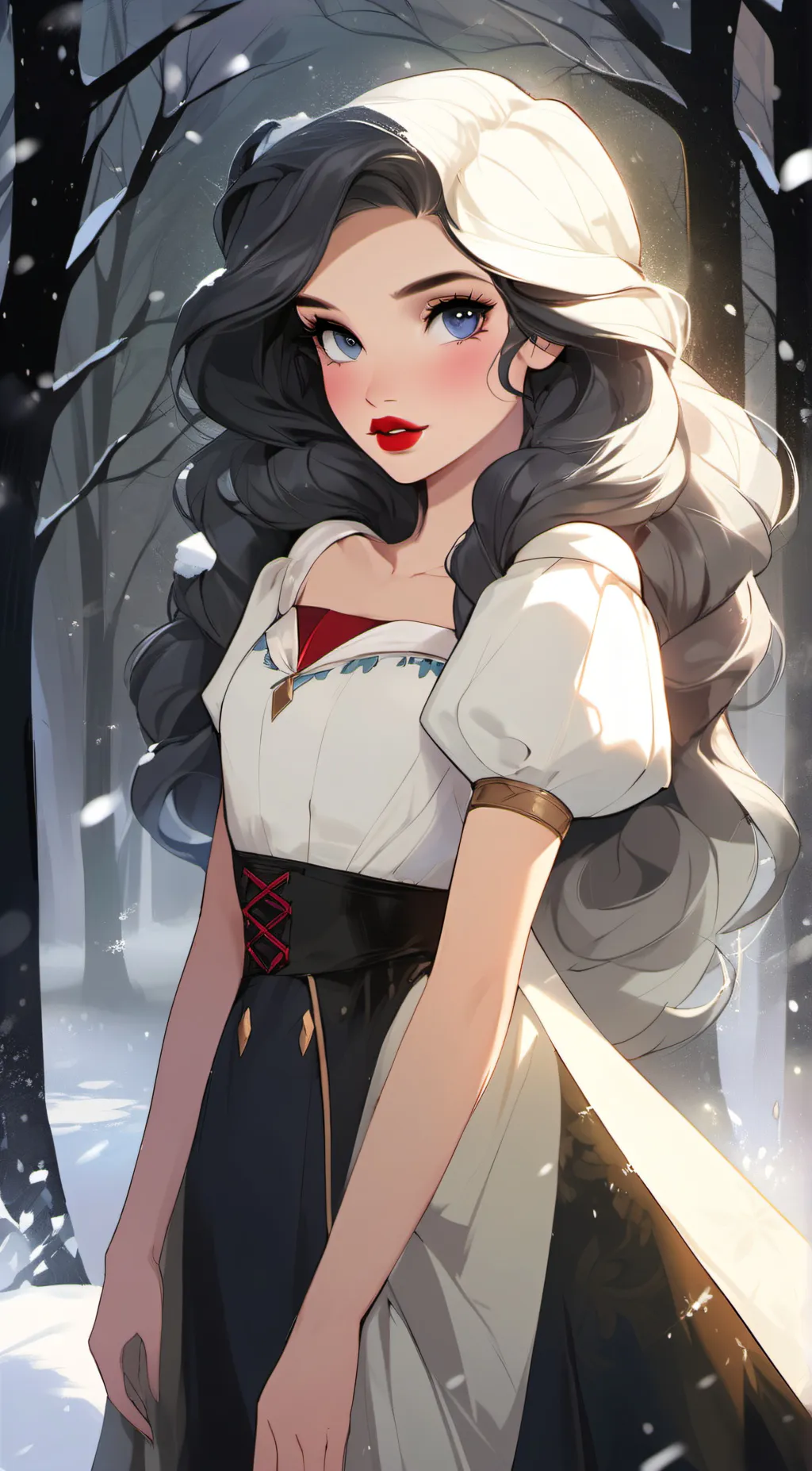 ai character: snow background